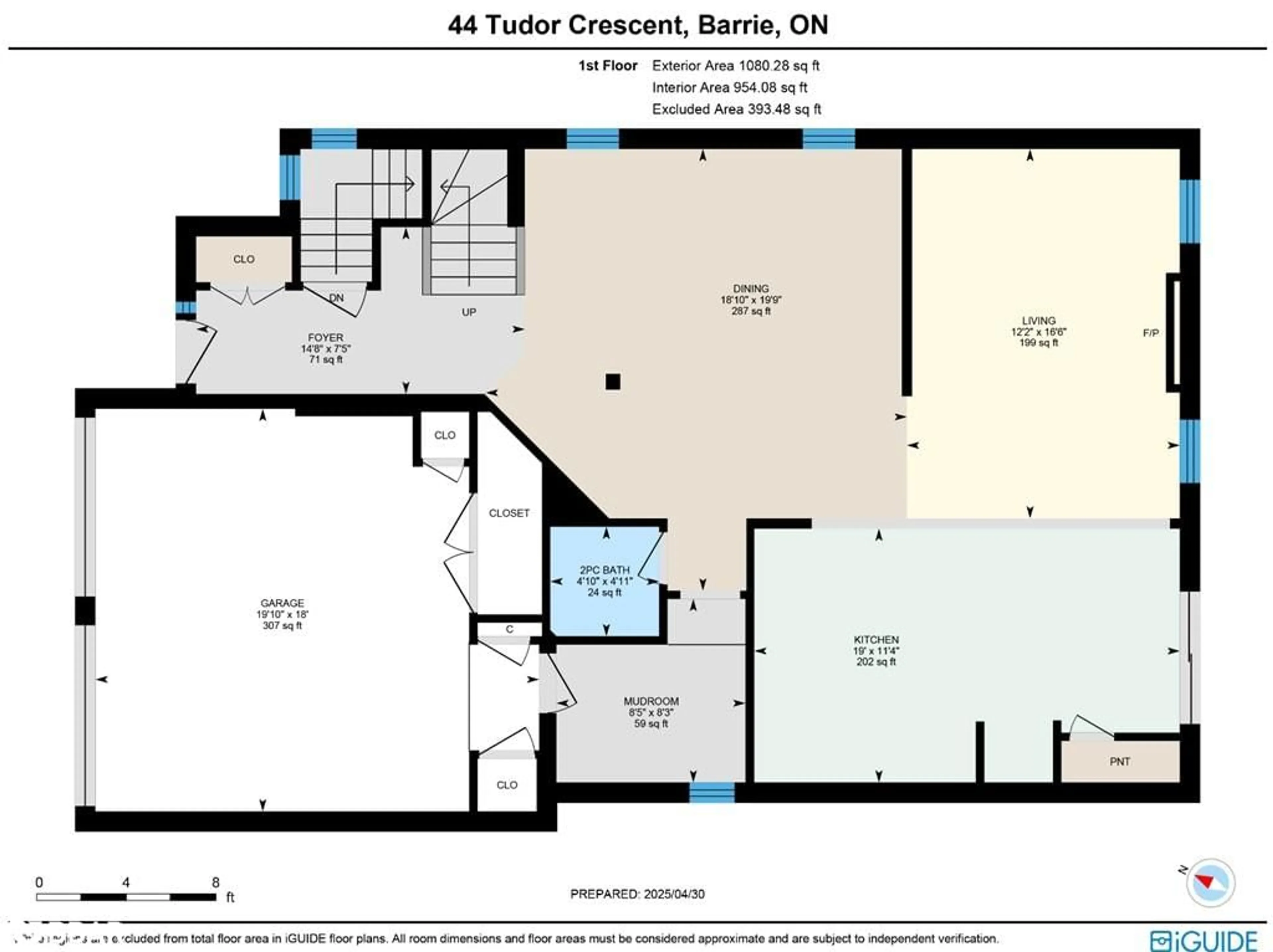 Floor plan for 44 Tudor Cres, Barrie Ontario L4M 0A8