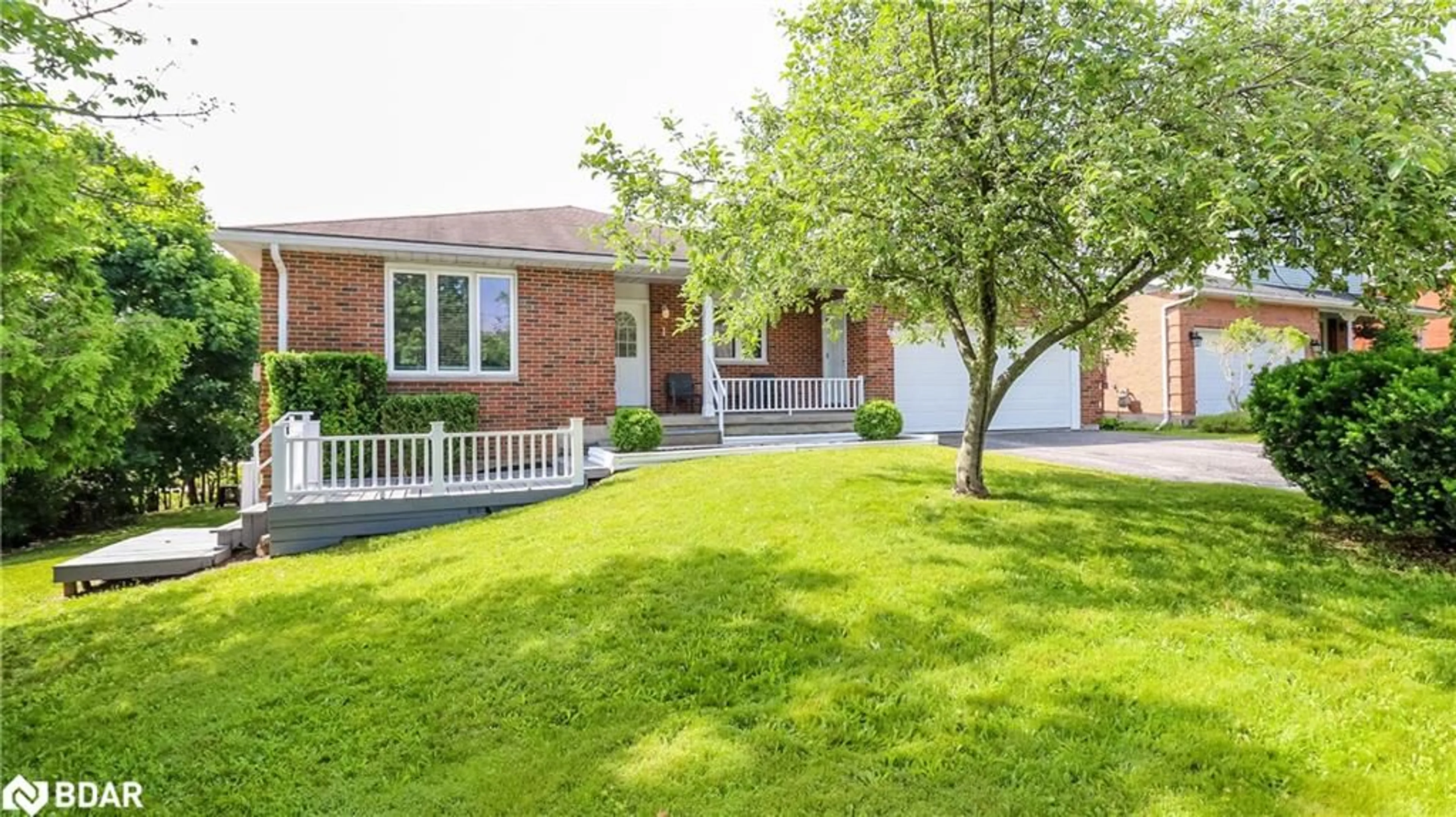 Home with brick exterior material, street for 1 Mariposa Dr, Orillia Ontario L3V 7G6