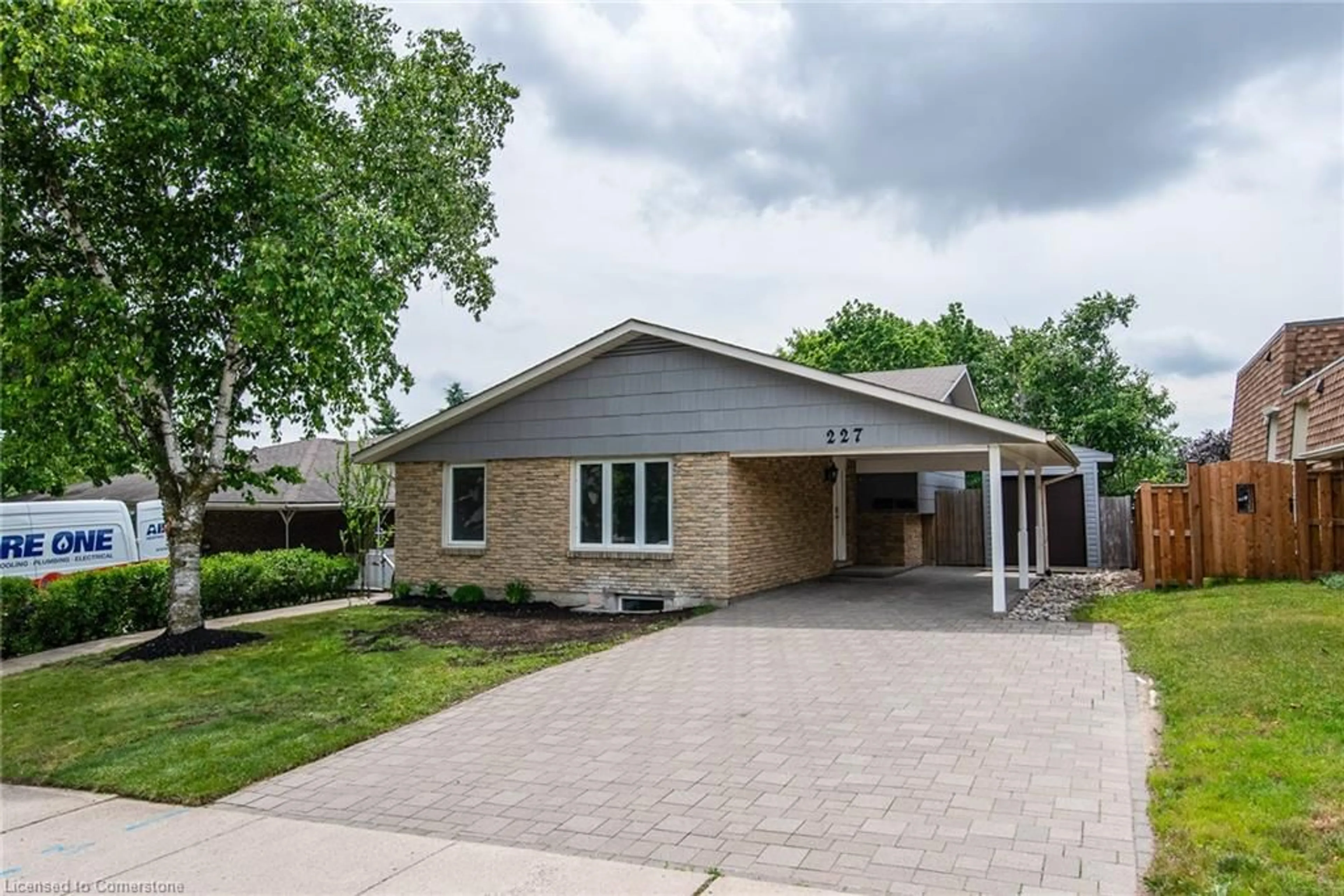 Home with brick exterior material, street for 227 Blackhorne Dr, Kitchener Ontario N2E 1Z2