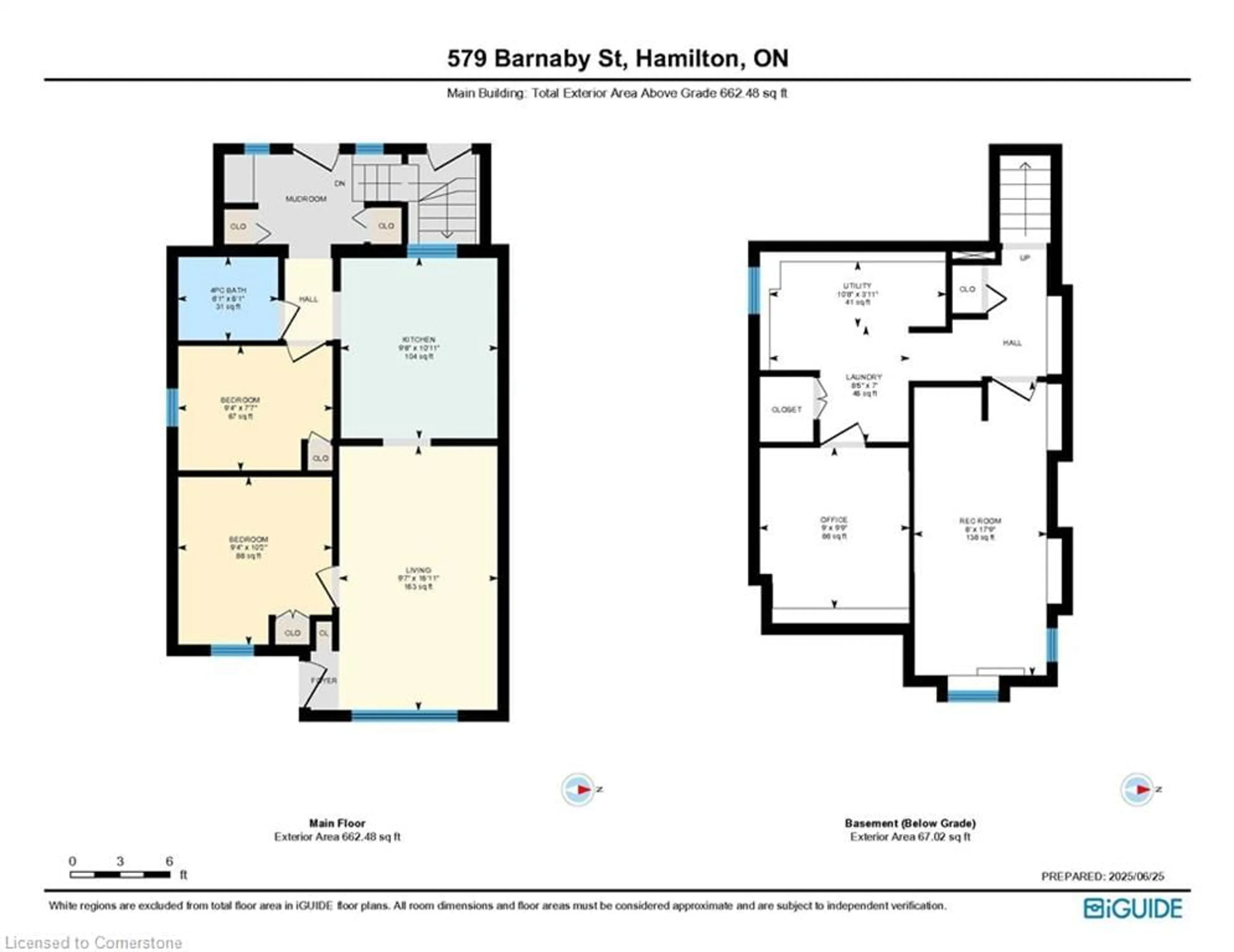 Floor plan for 579 Barnaby St, Hamilton Ontario L8H 6T8