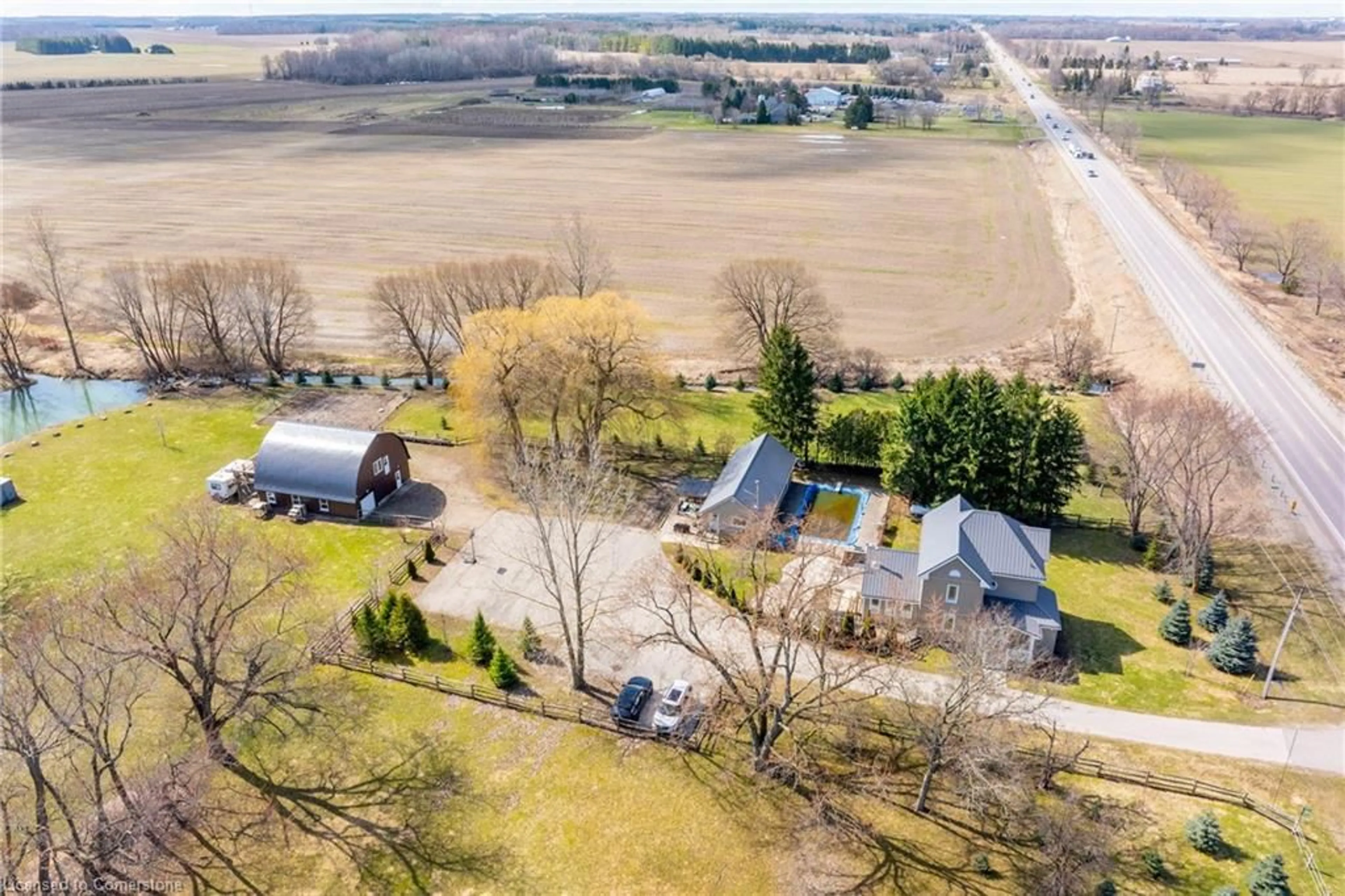 A pic from outside/outdoor area/front of a property/back of a property/a pic from drone, unknown for 2999 Road 119, St. Marys Ontario N4X 1C9