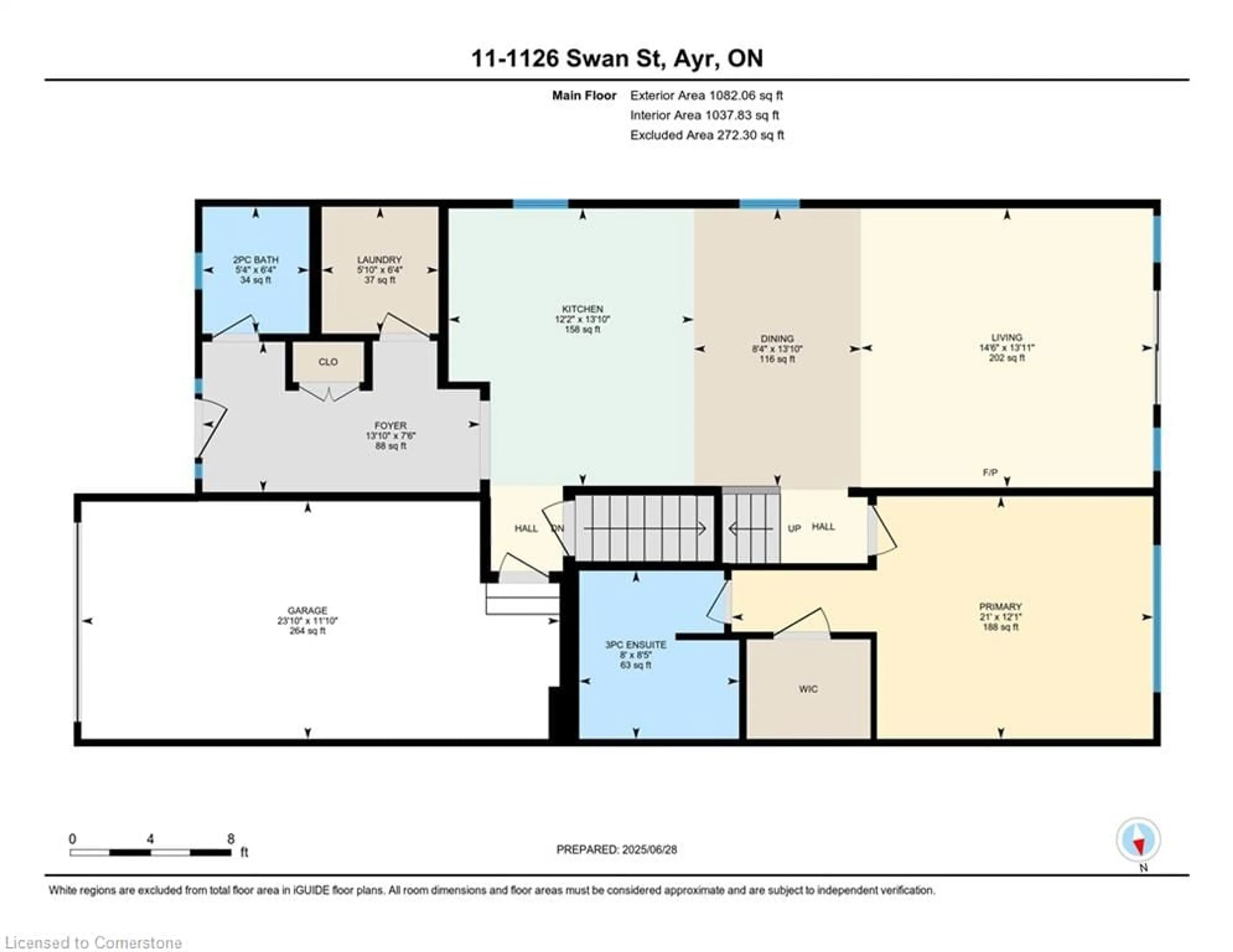 Floor plan for 1126 Swan St #11, Ayr Ontario N0B 1E0