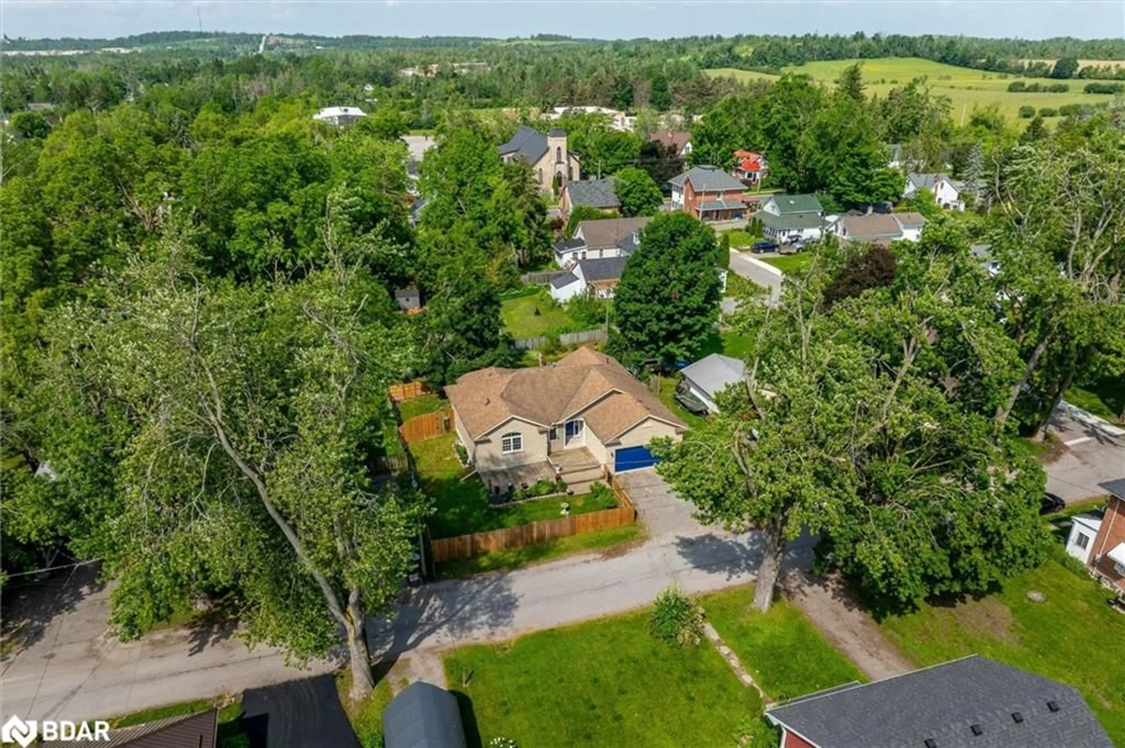 A pic from outside/outdoor area/front of a property/back of a property/a pic from drone, street for 19 George St, Omemee Ontario K0L 2W0