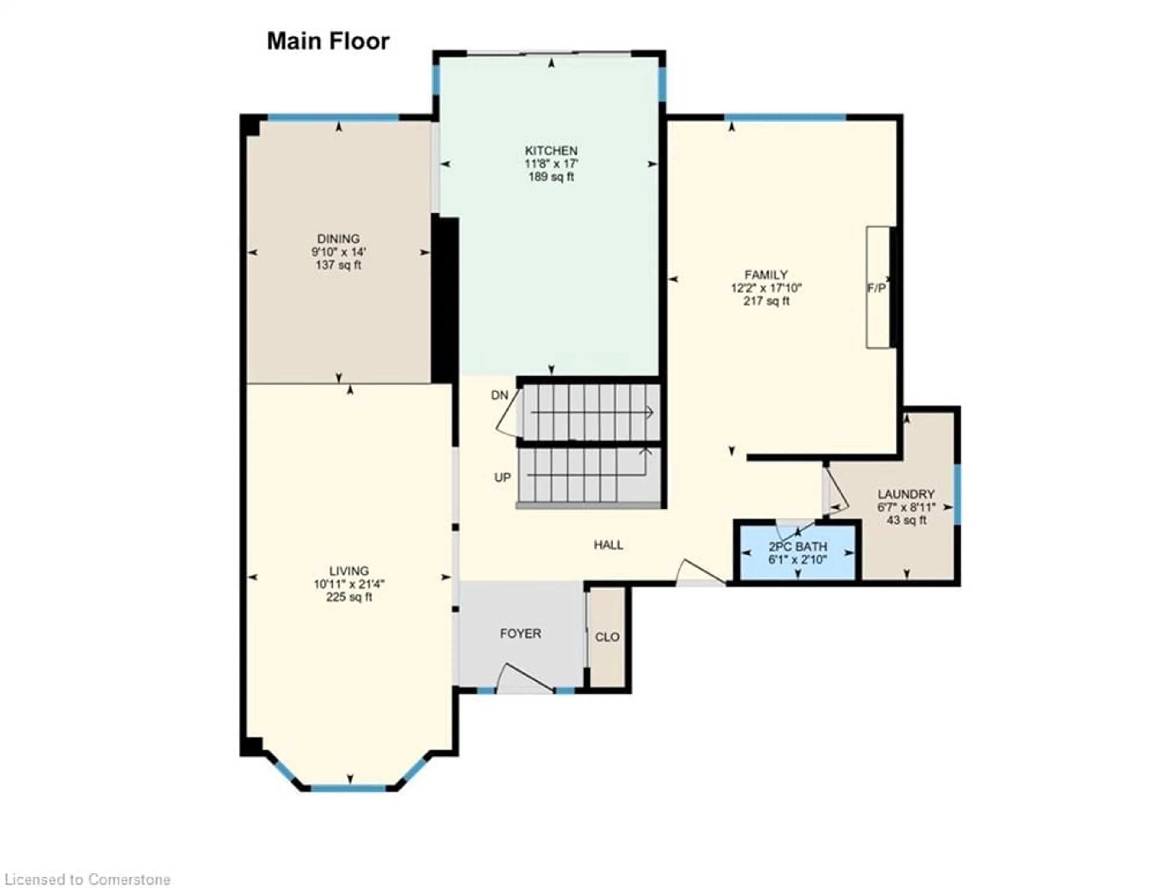 Floor plan for 305 Wiltshire Pl, Waterloo Ontario N2T 1R3