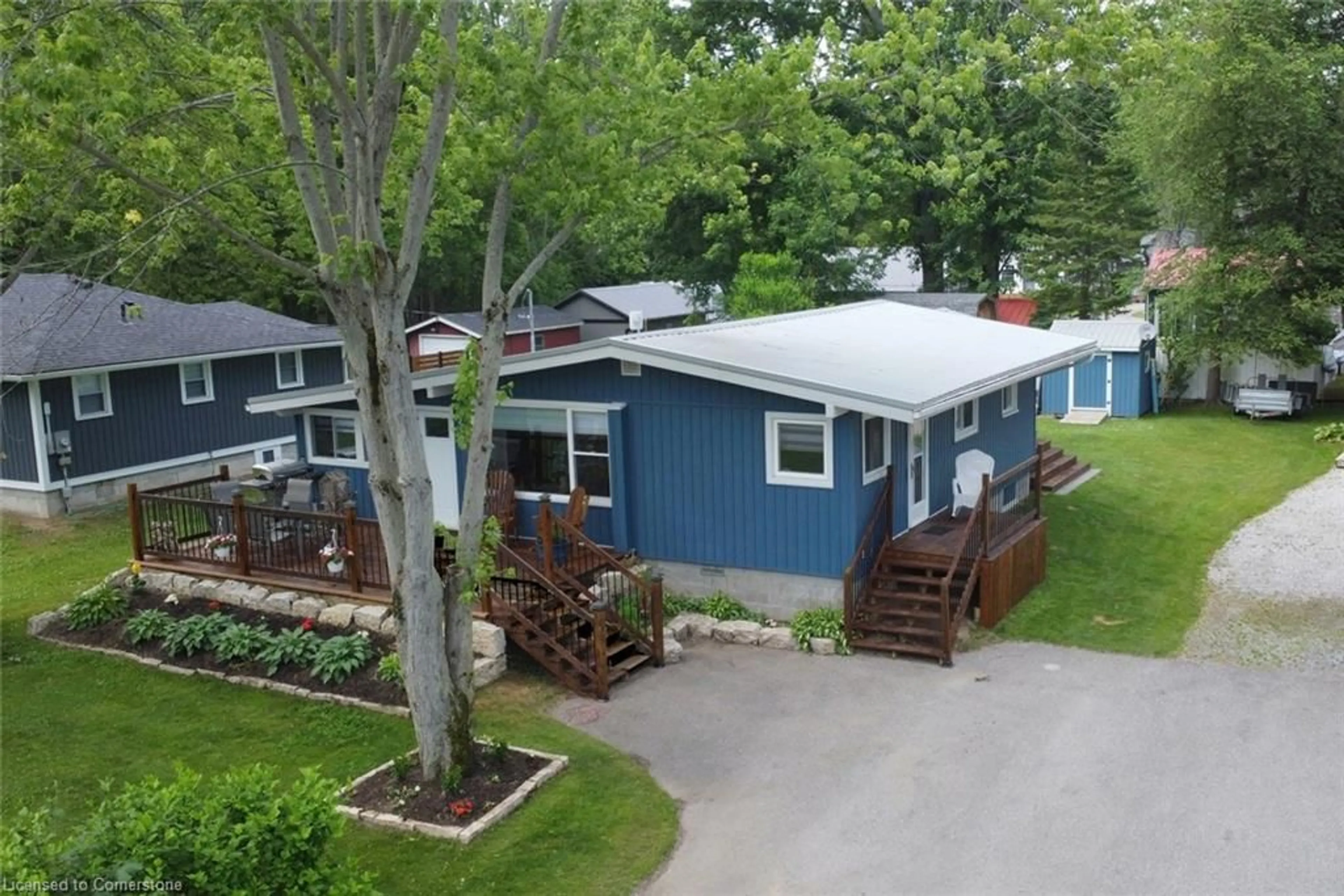 A pic from outside/outdoor area/front of a property/back of a property/a pic from drone, street for 5 Ralph St St, Turkey Point Ontario N0E 1T0