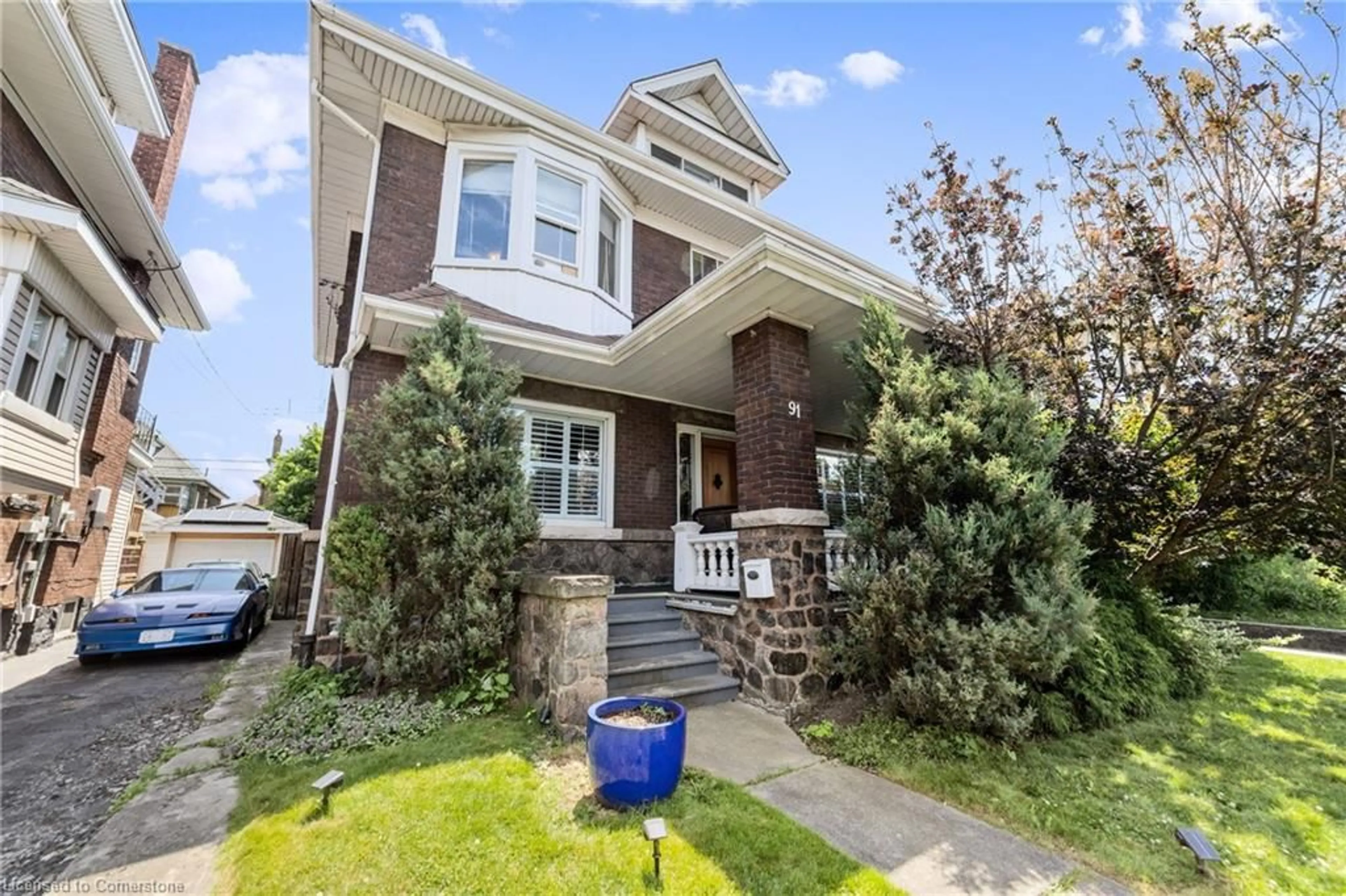 Home with brick exterior material, street for 91 Barnesdale Blvd, Hamilton Ontario L8M 2V5