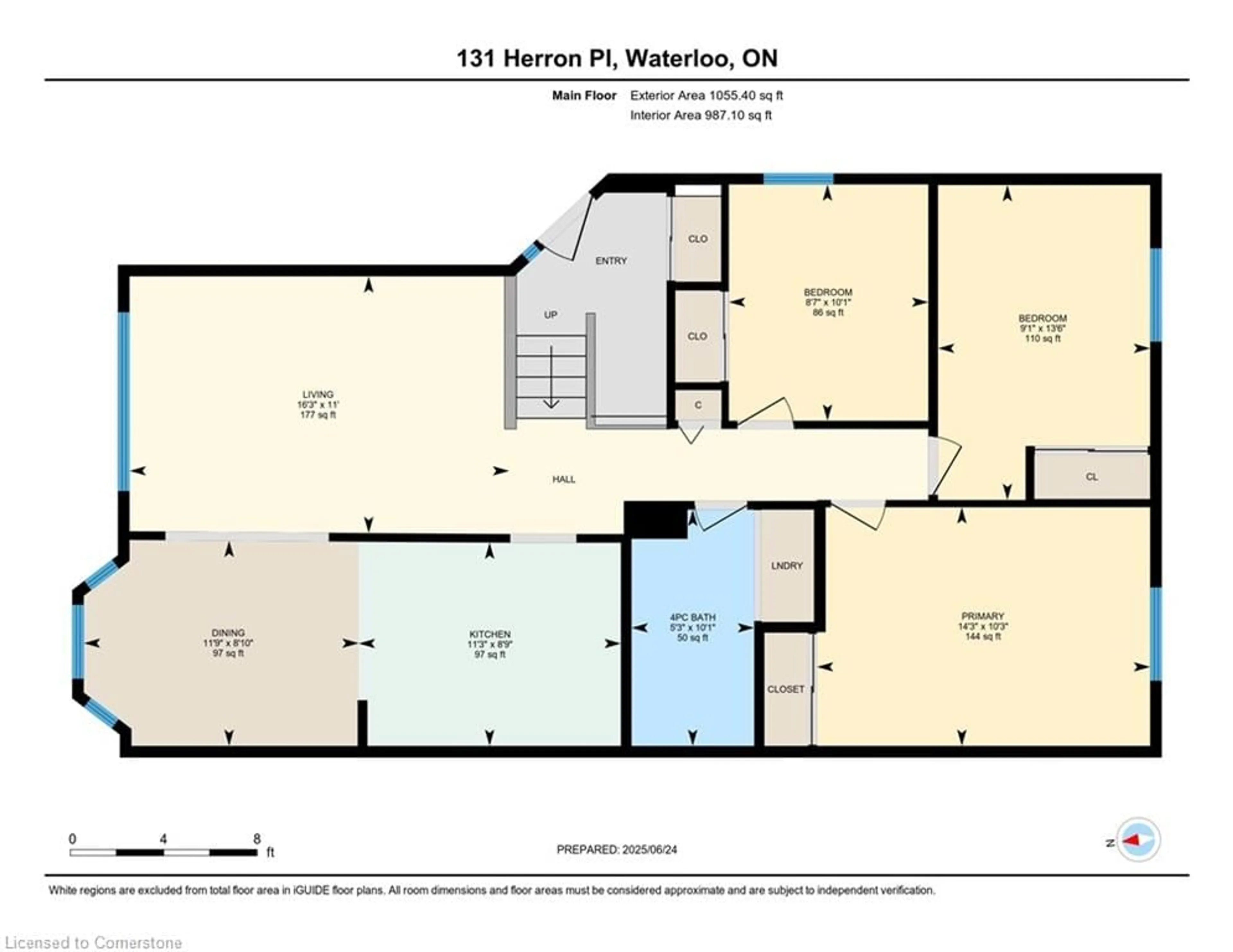 Floor plan for 131 Herron Pl, Waterloo Ontario N2T 1H2