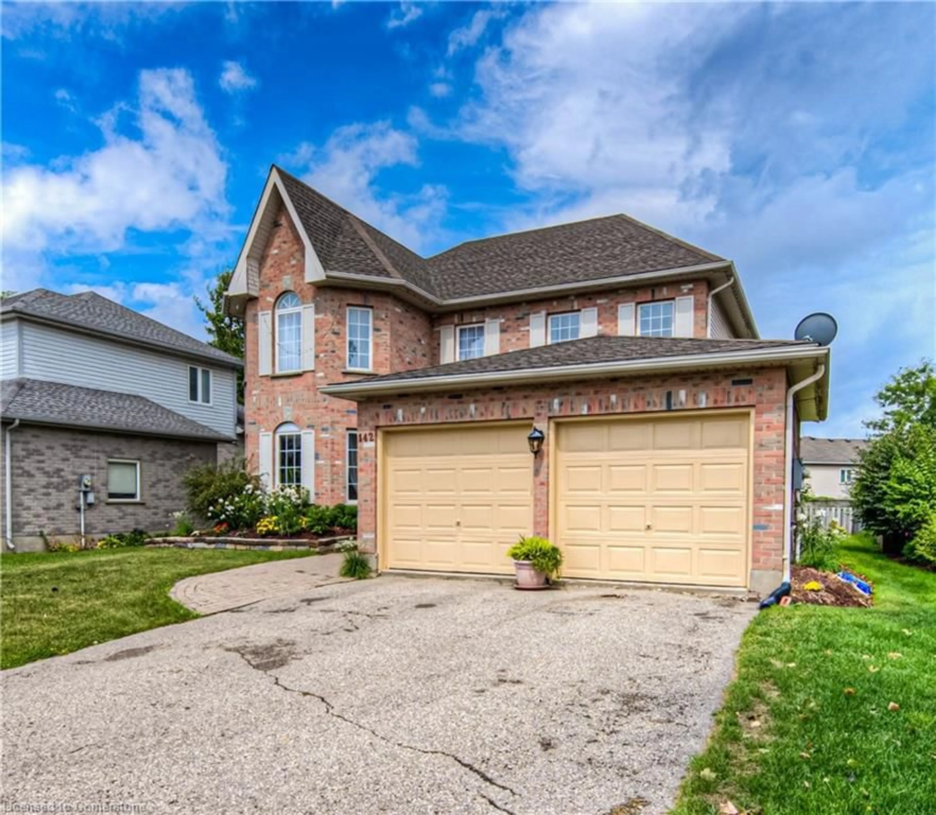 Home with brick exterior material, street for 142 Westforest Trail, Kitchener Ontario N2N 3B2