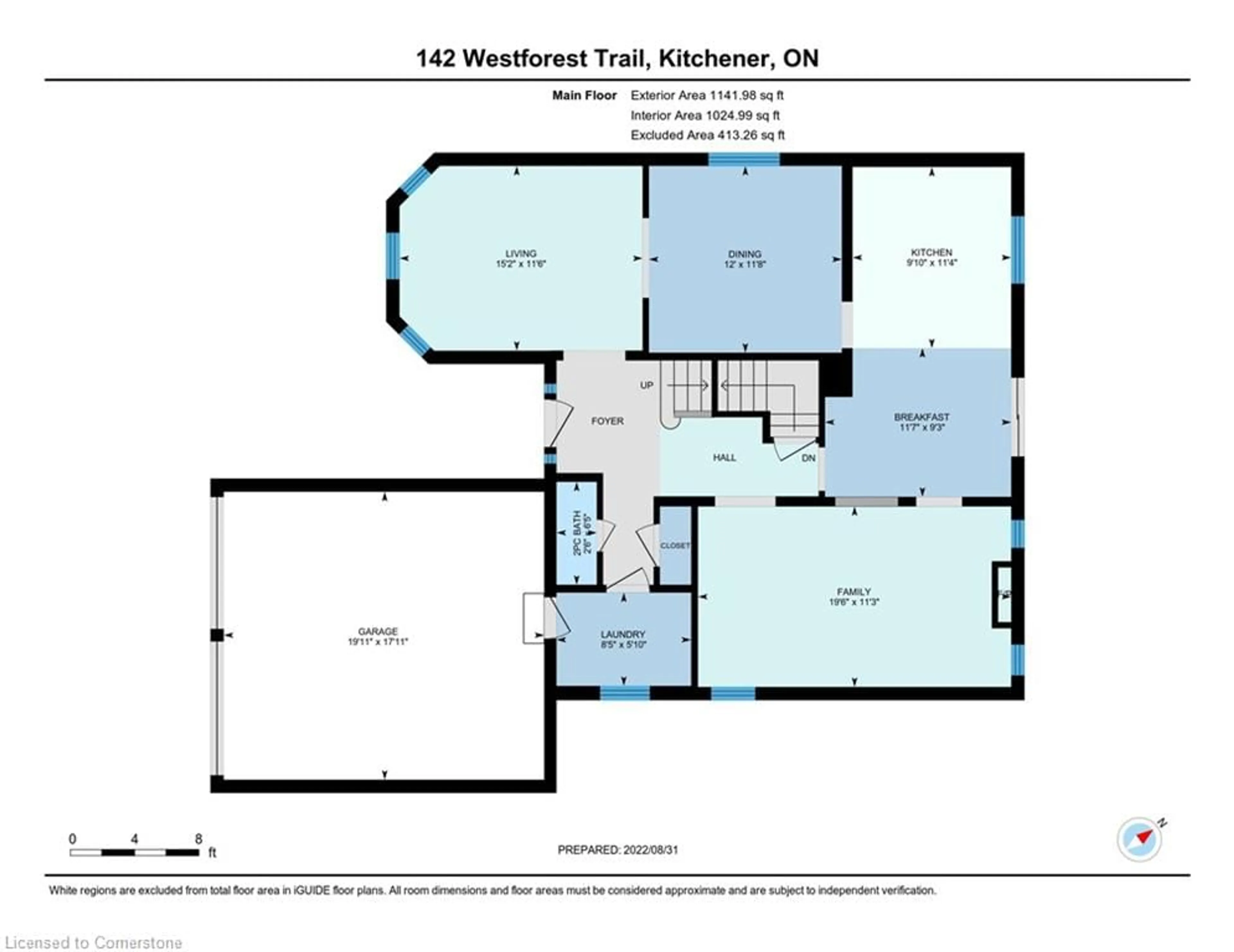 Floor plan for 142 Westforest Trail, Kitchener Ontario N2N 3B2