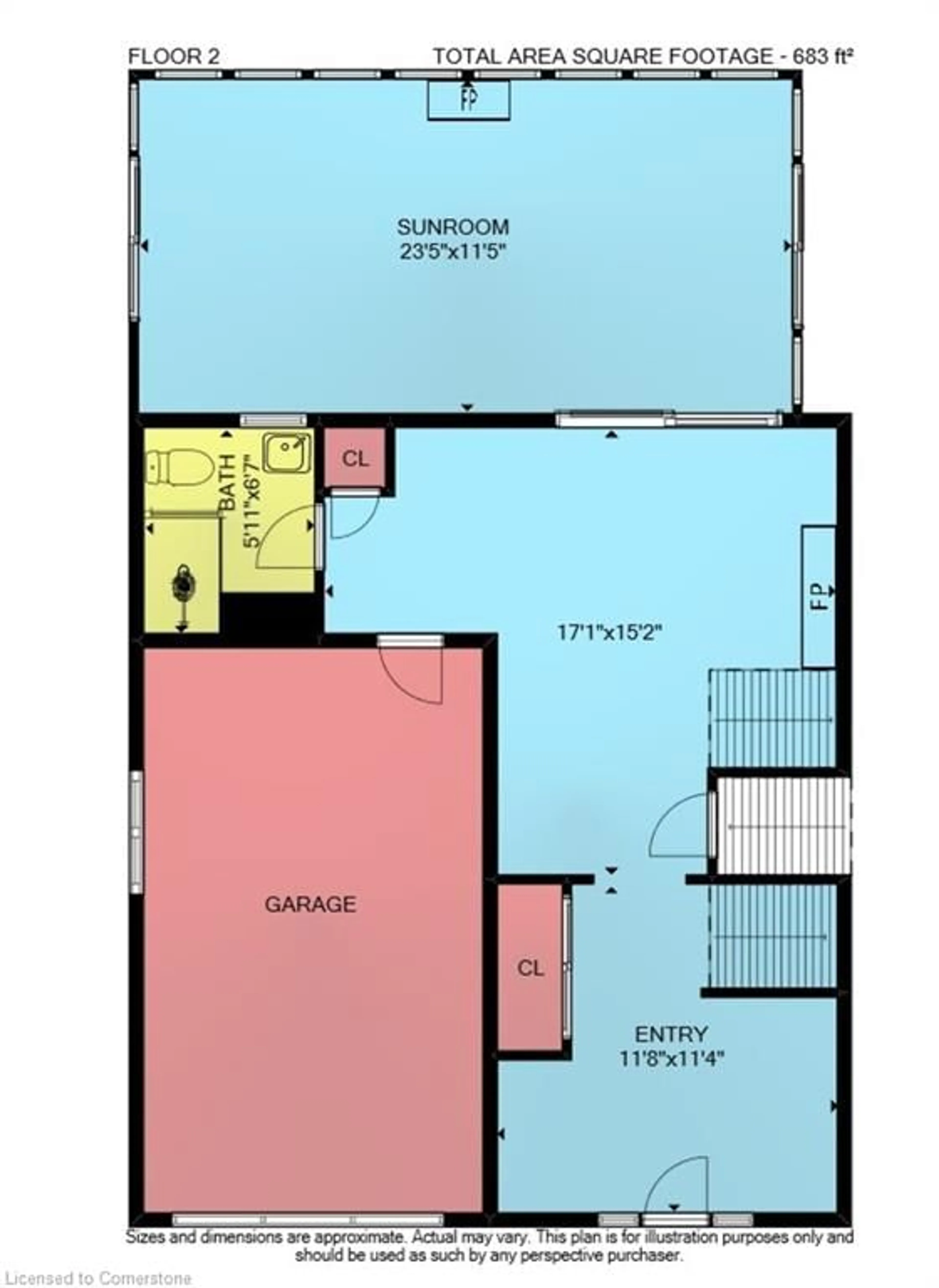 Floor plan for 280A Main St, Grimsby Ontario L3M 1S4
