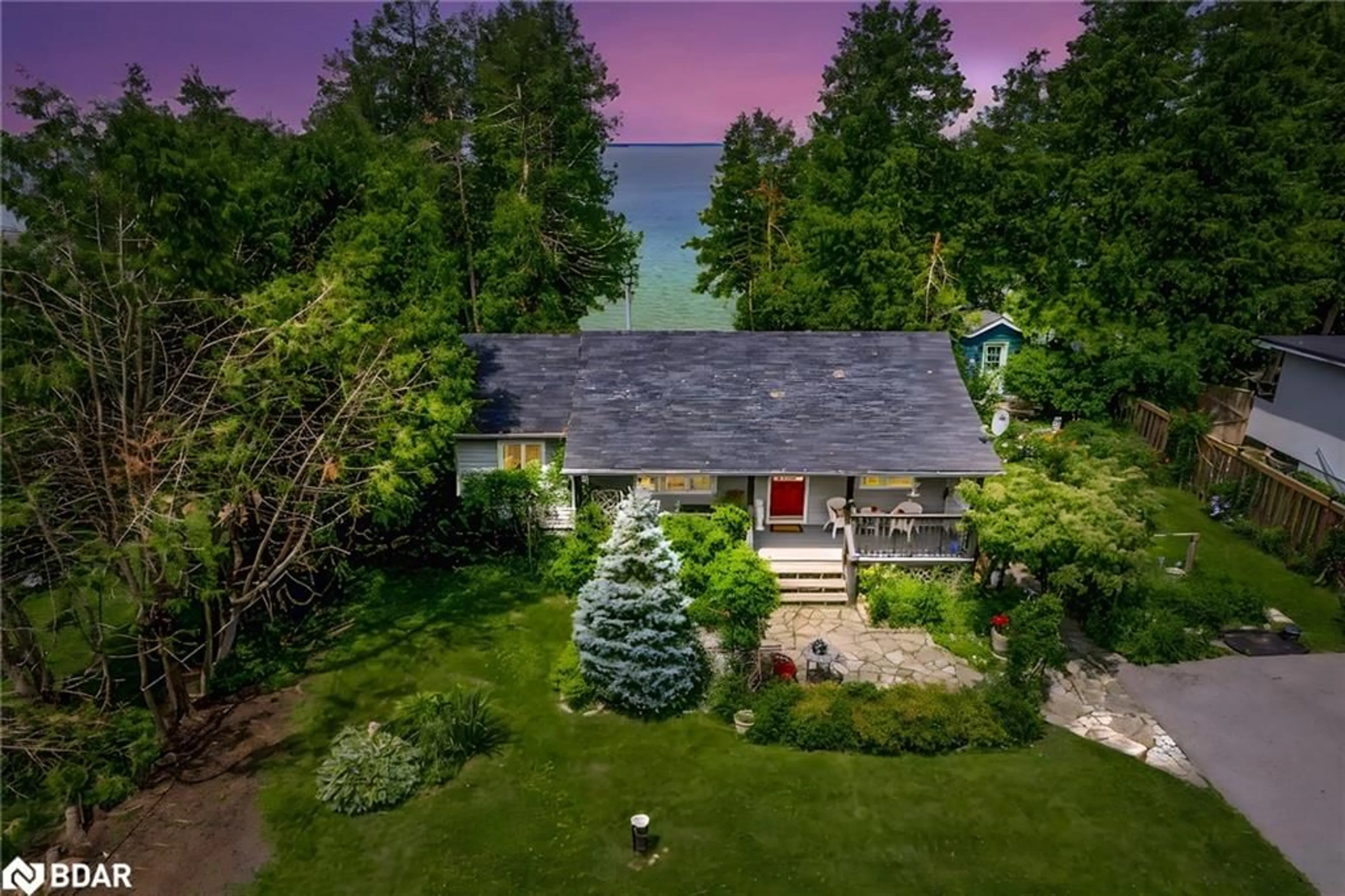 A pic from outside/outdoor area/front of a property/back of a property/a pic from drone, water/lake/river/ocean view for 24890 Thorah Park Blvd, Beaverton Ontario L0K 1A0