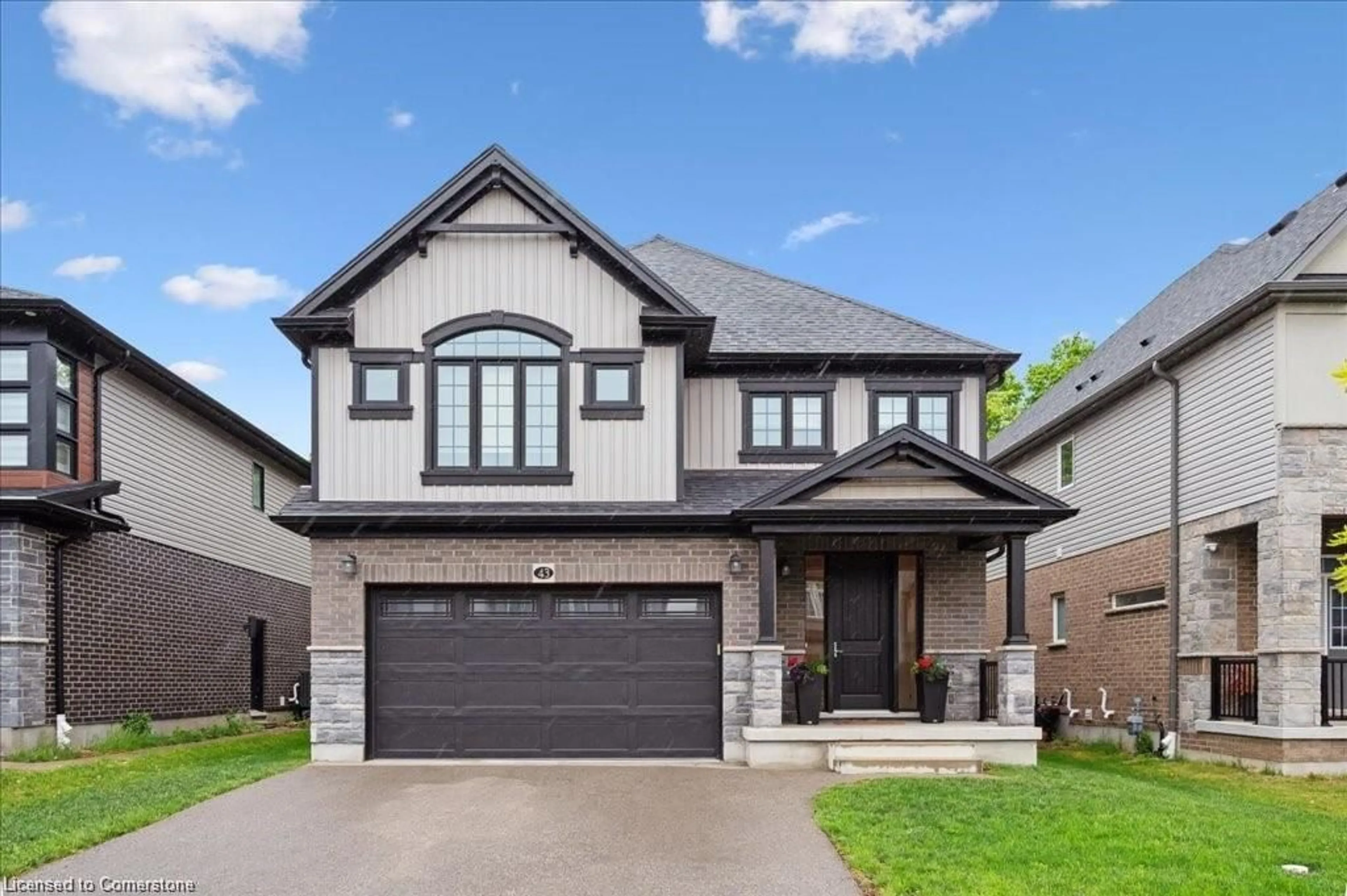 Home with brick exterior material, street for 43 Ian Ormston Dr, Kitchener Ontario N2P 0K2