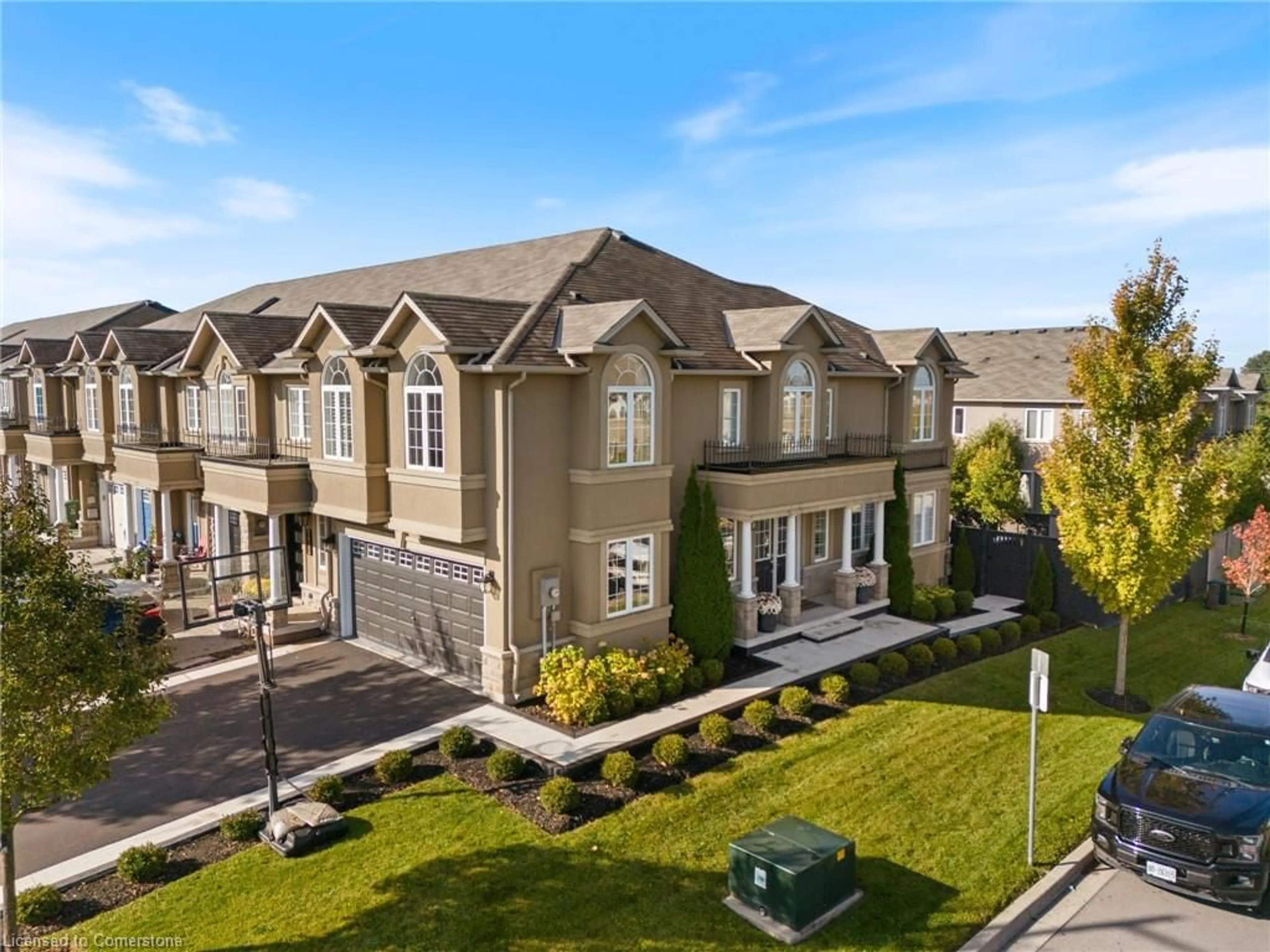 A pic from outside/outdoor area/front of a property/back of a property/a pic from drone, street for 160 Penny Lane, Hamilton Ontario L8J 0E2