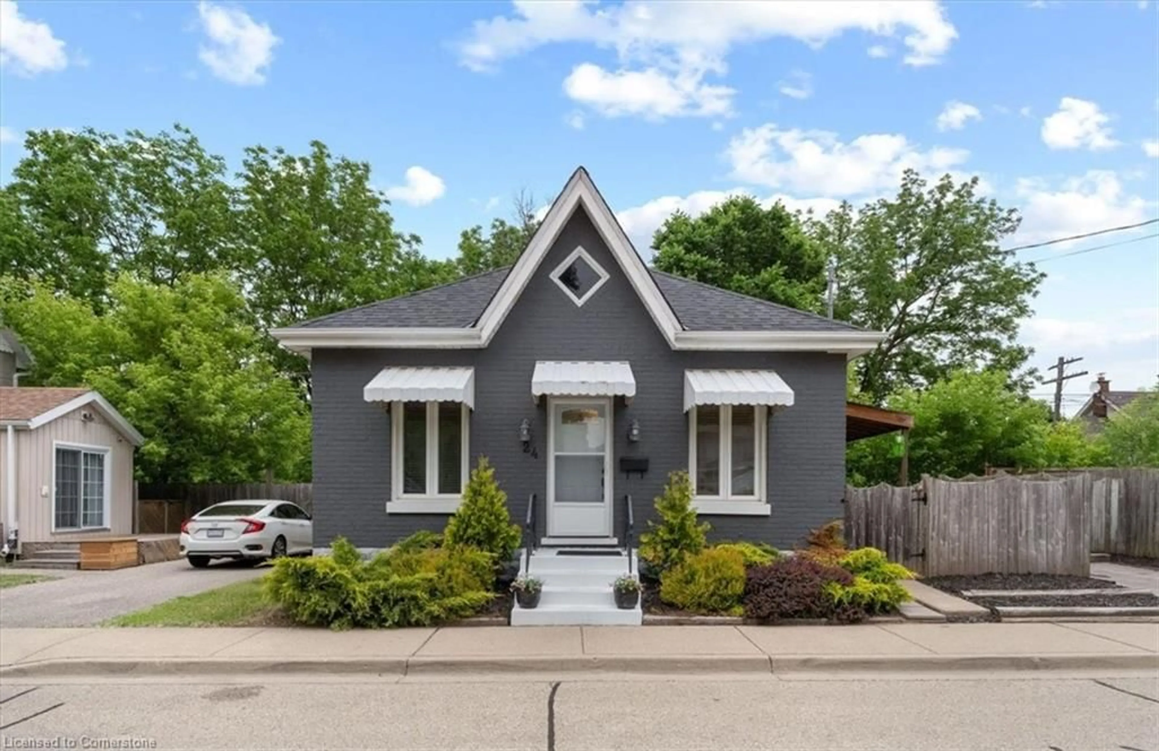 Home with brick exterior material, street for 24 Rose Ave, Brantford Ontario N3S 2L9