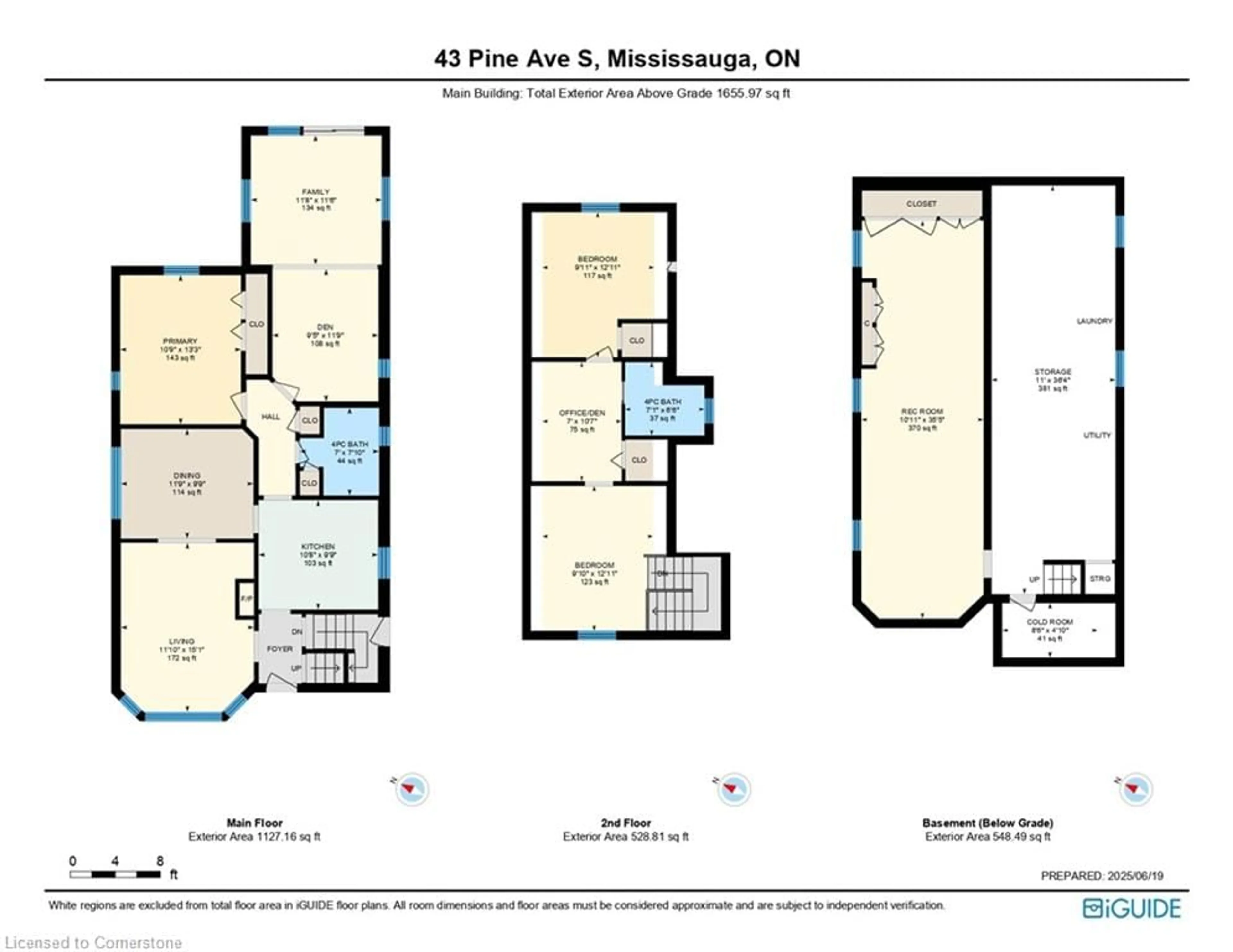 Floor plan for 43 Pine Ave, Mississauga Ontario L5H 2P5