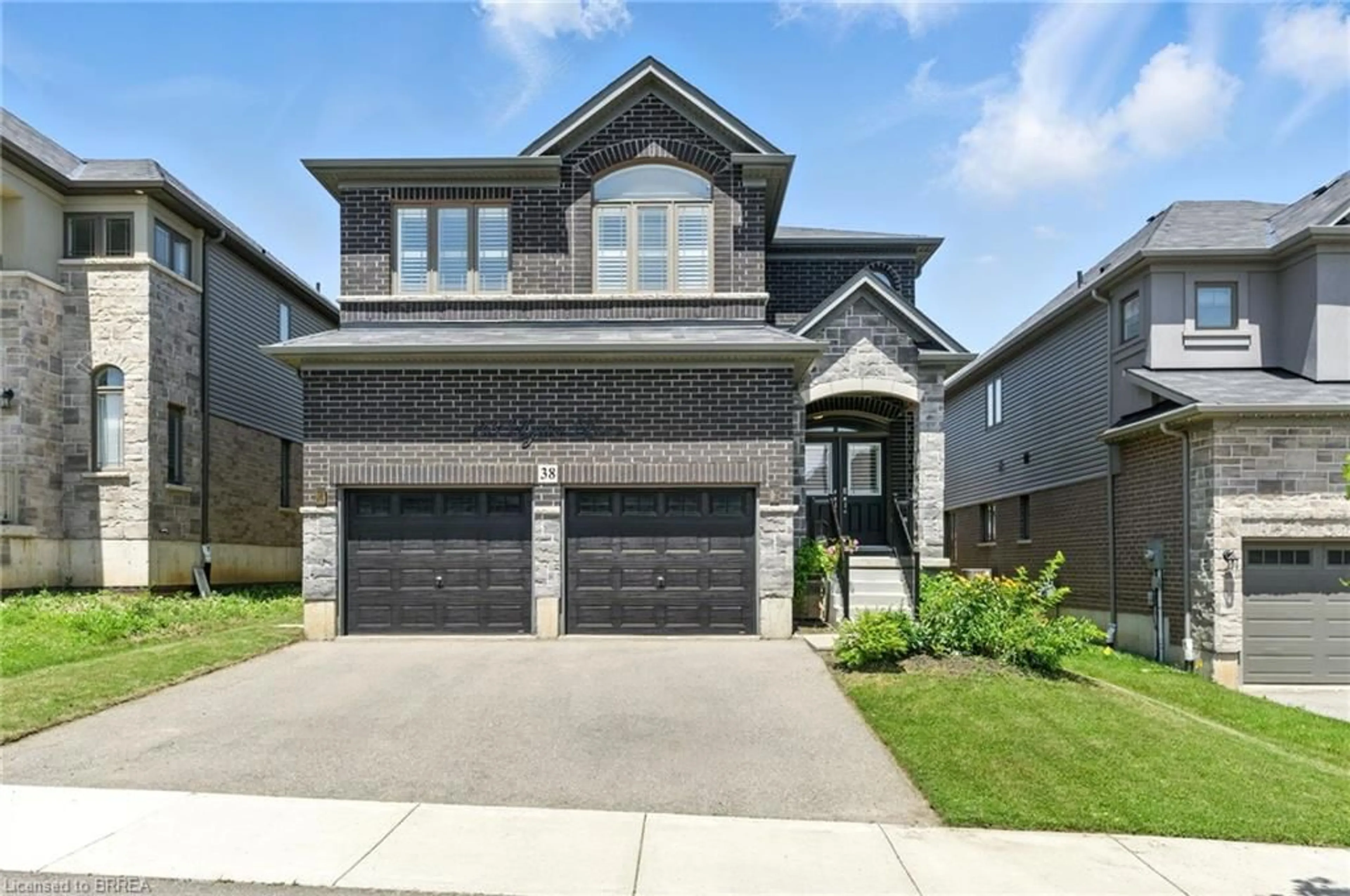 Home with brick exterior material, street for 38 Lydia Lane, Paris Ontario N3L 0H5