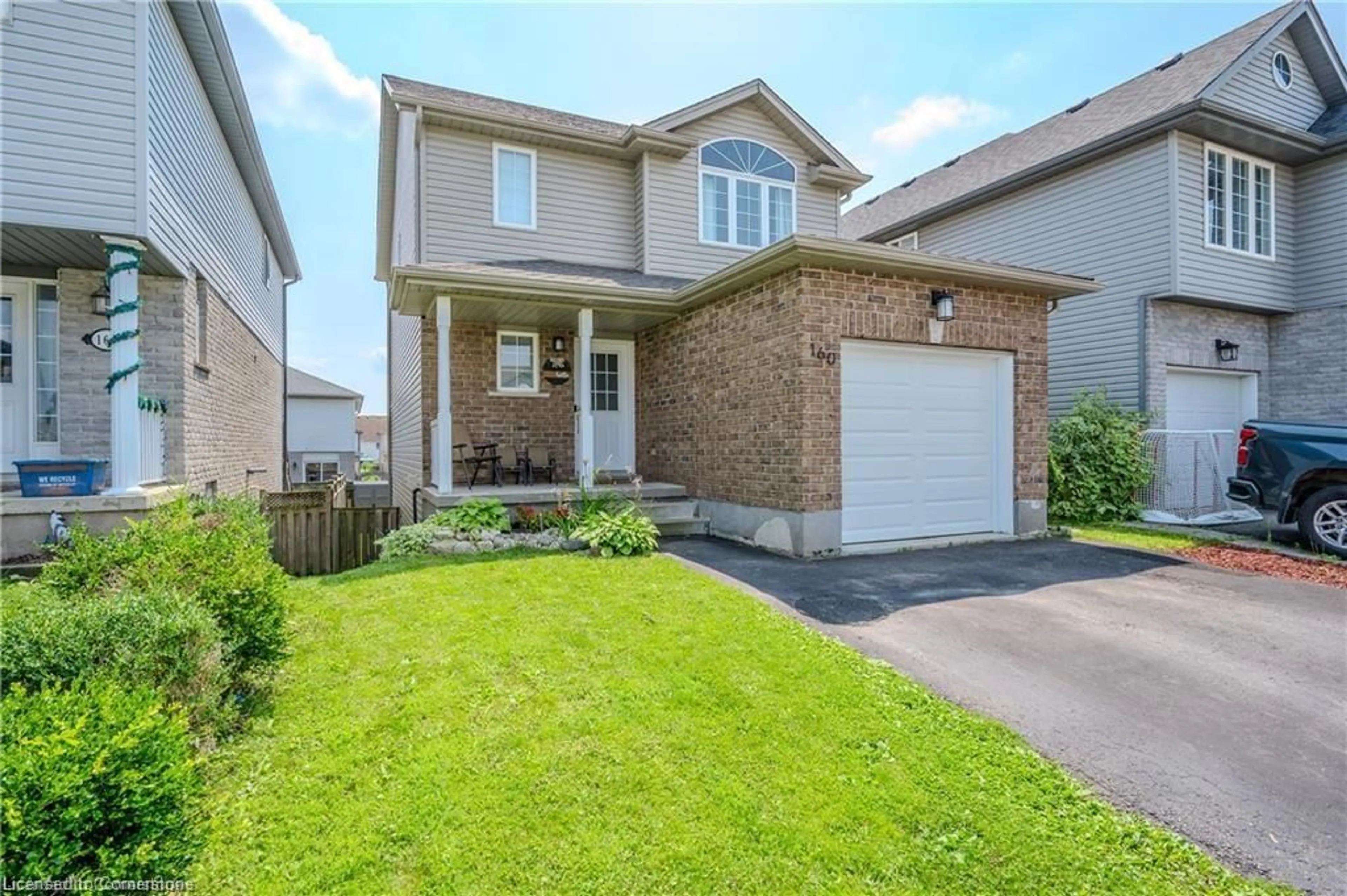 Home with brick exterior material, street for 160 Prosperity Dr, Kitchener Ontario N2E 4E5
