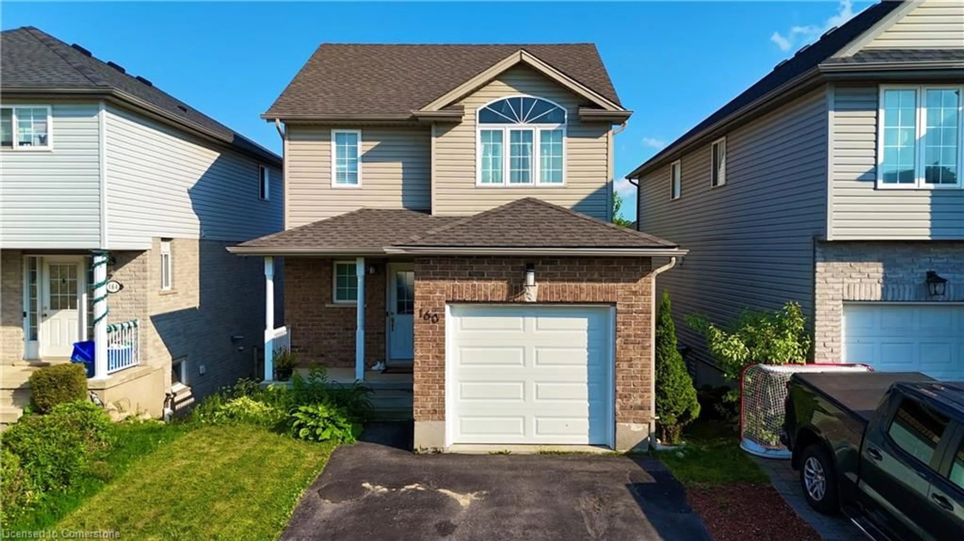 Home with brick exterior material, street for 160 Prosperity Dr, Kitchener Ontario N2E 4E5