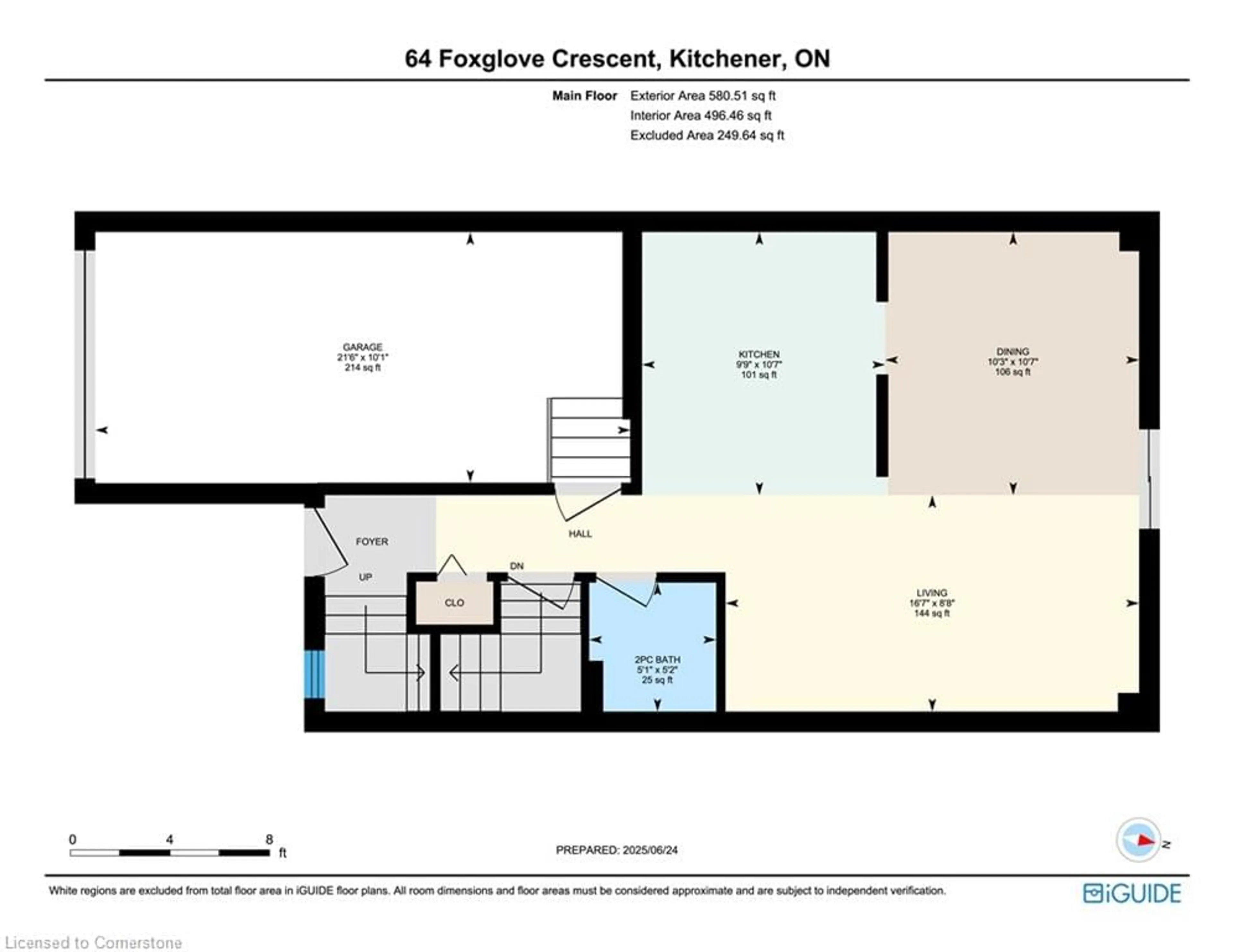 Floor plan for 64 Foxglove Cres, Kitchener Ontario N2E 3Y7