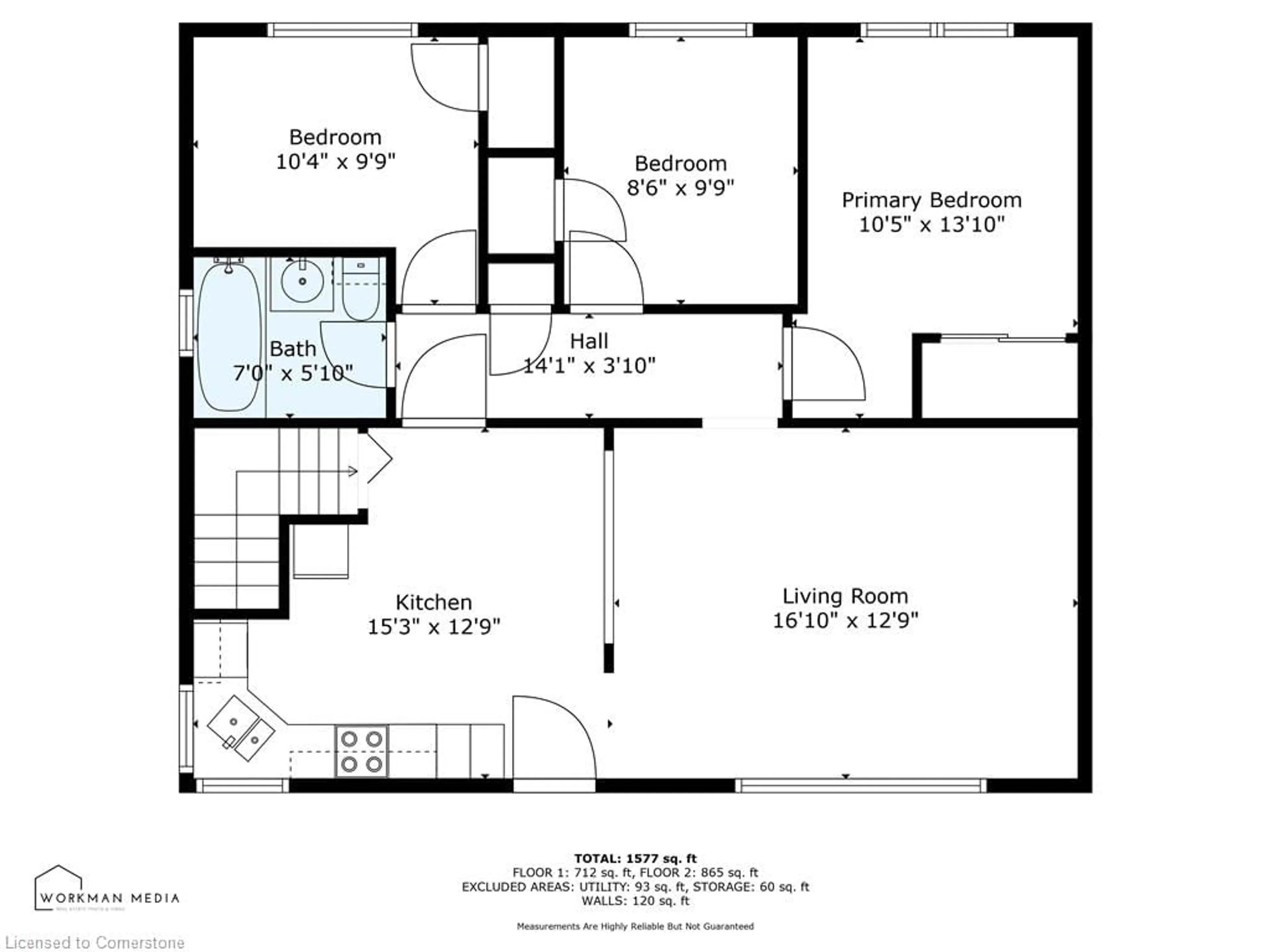 Floor plan for 73 Welbourn Dr, Hamilton Ontario L9A 3N5