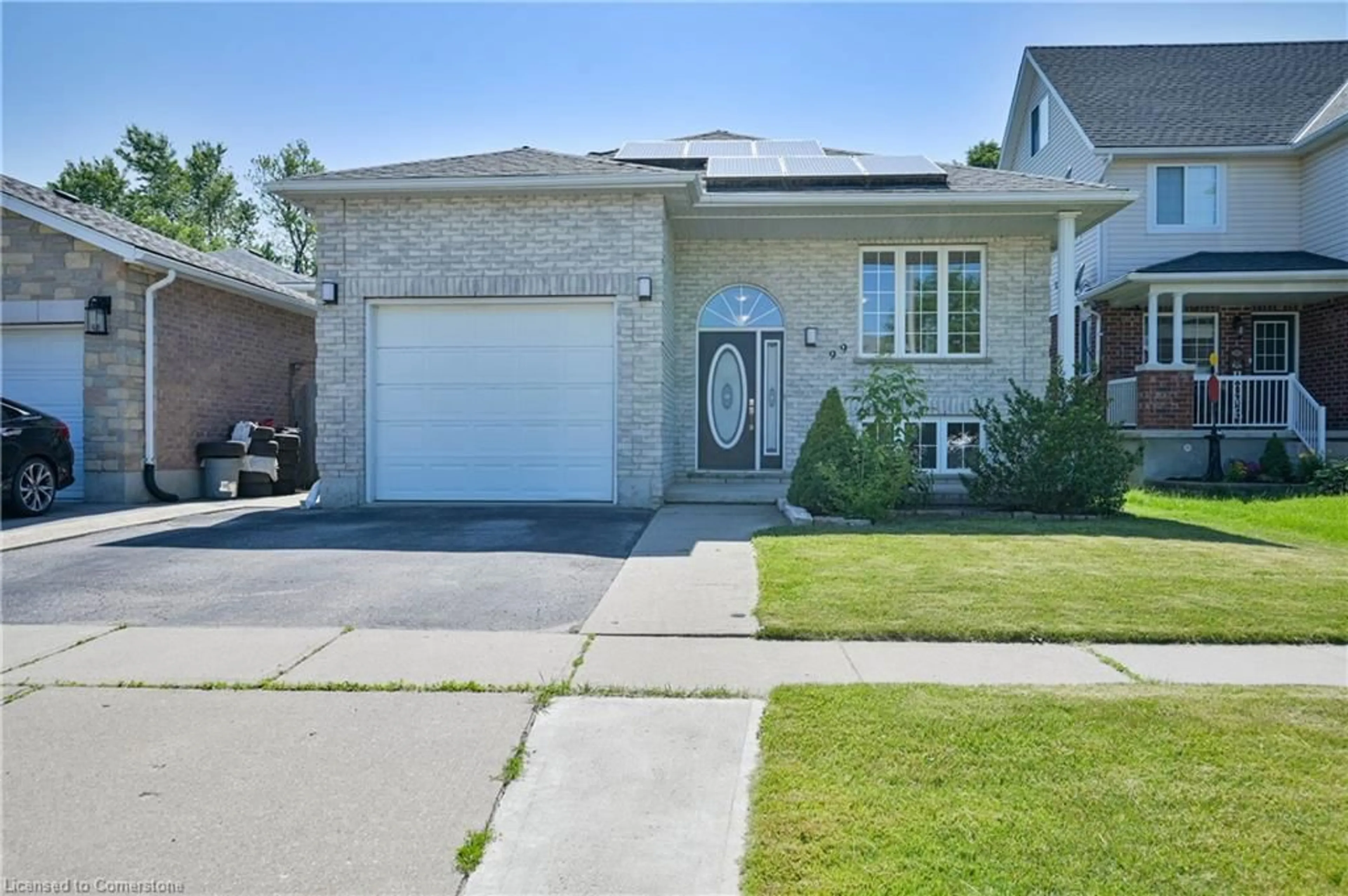 Home with brick exterior material, street for 99 Langlaw Dr, Cambridge Ontario N1P 1J1