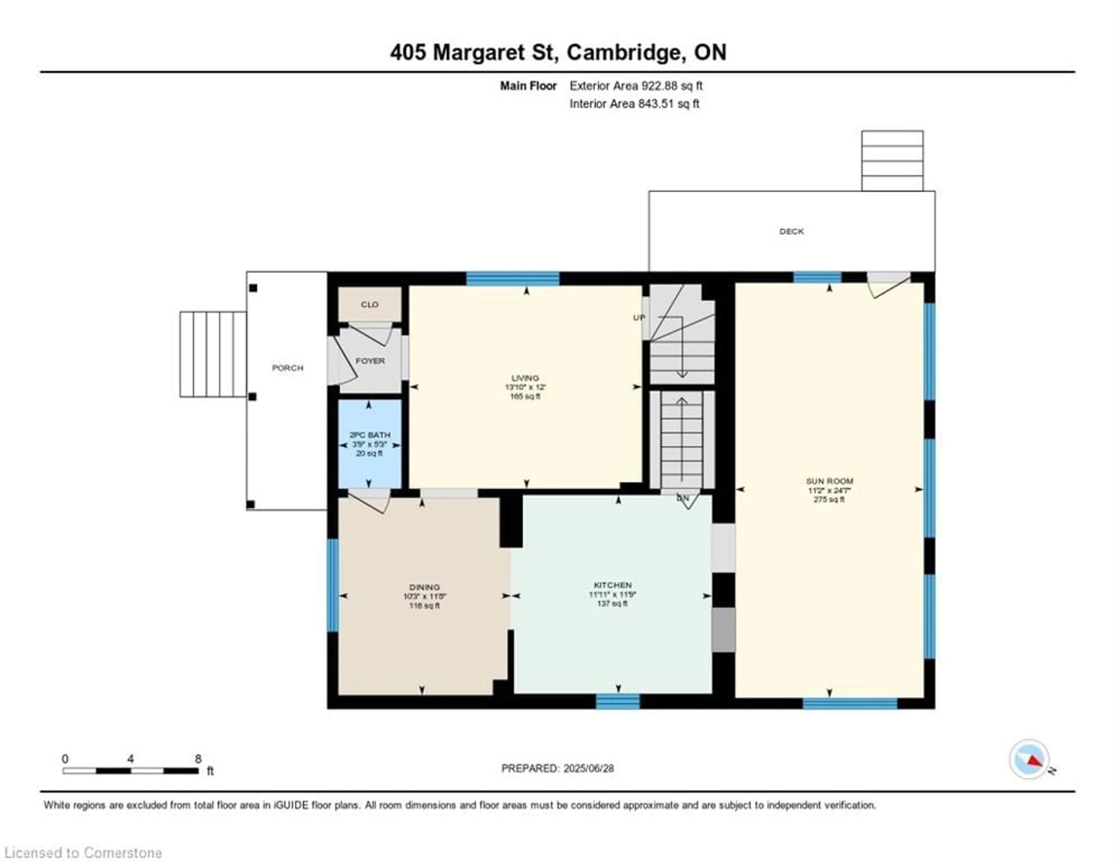 Floor plan for 405 Margaret St, Cambridge Ontario N3H 3X6