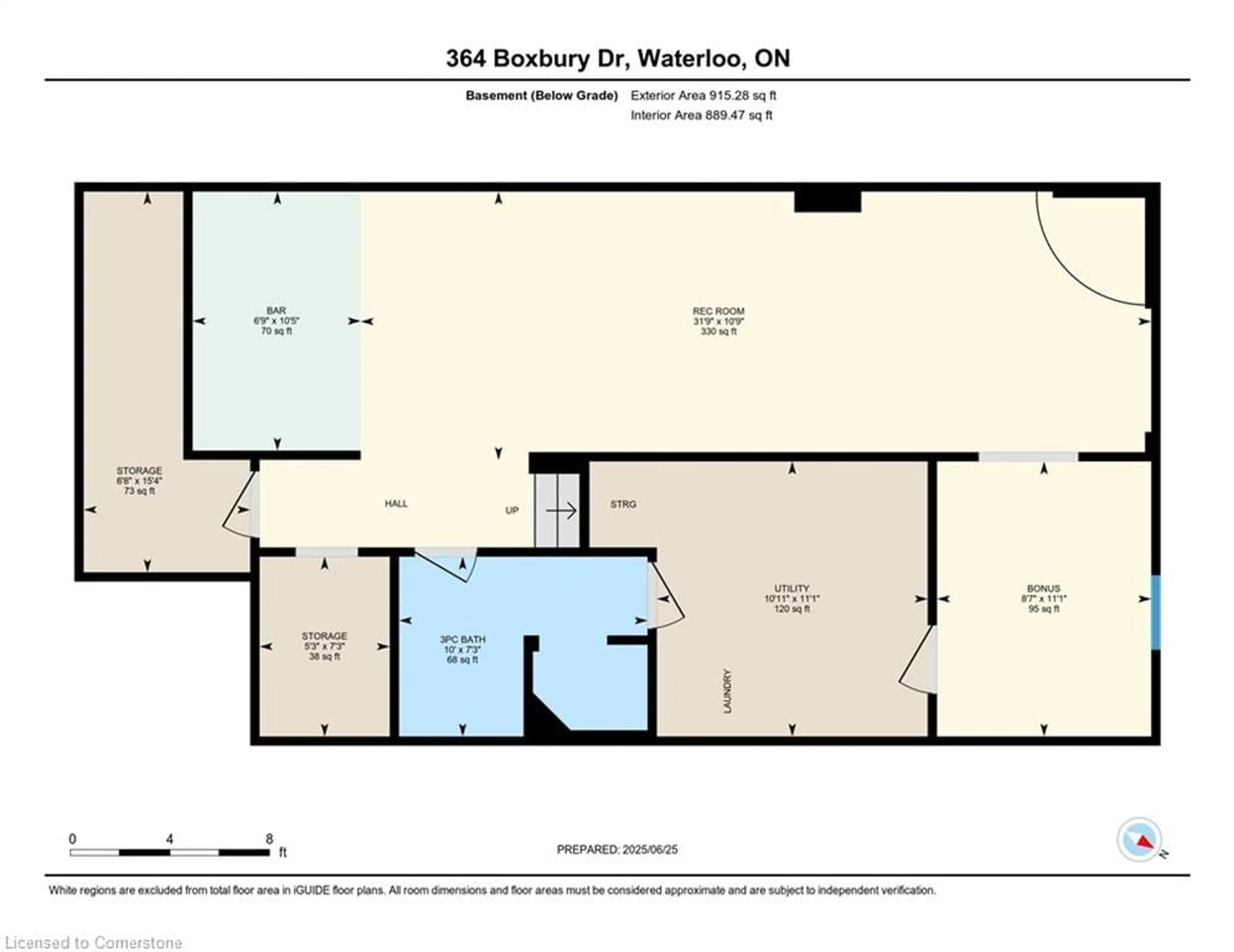 Floor plan for 364 Boxbury Dr, Waterloo Ontario N2K 1W2