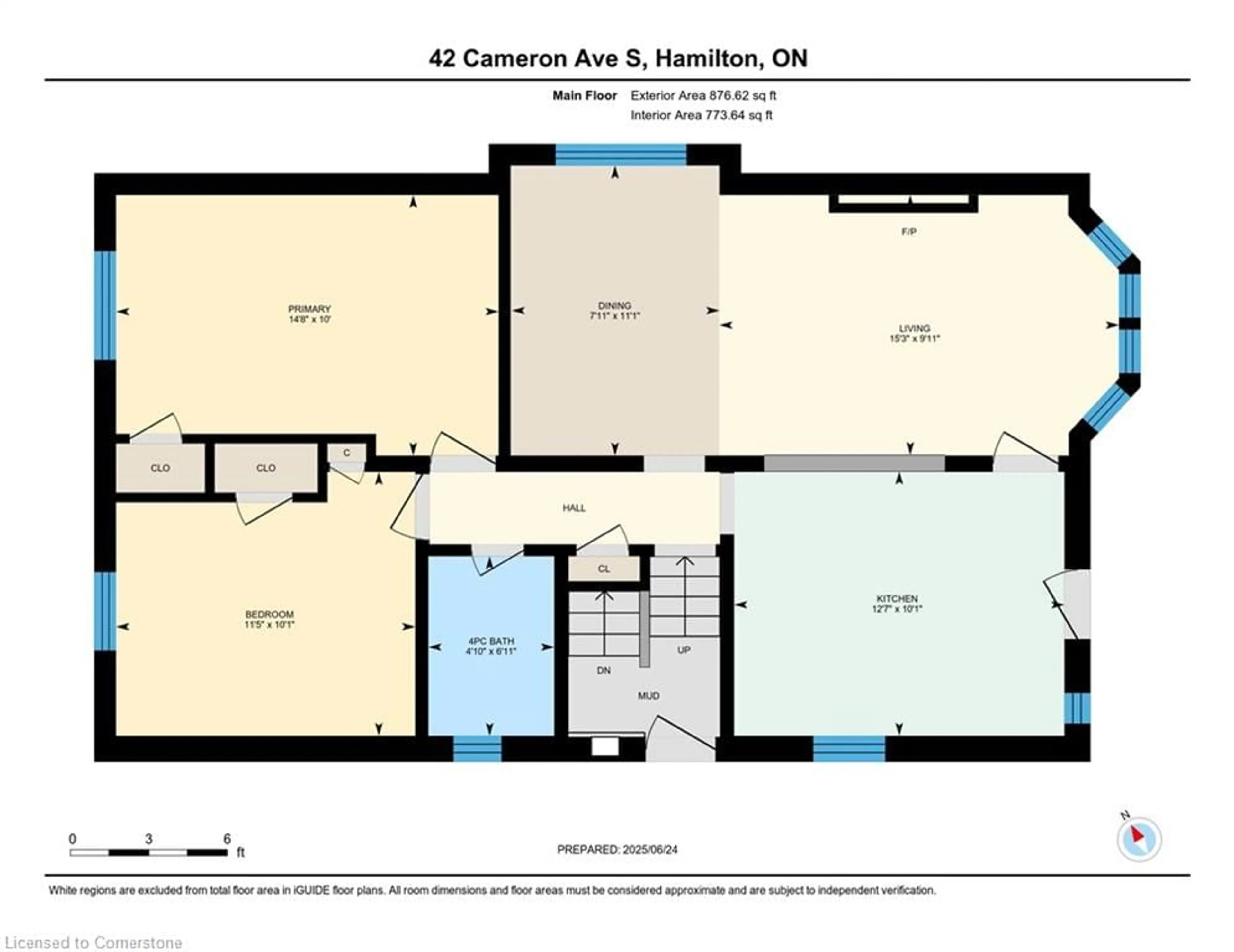 Floor plan for 42 Cameron Ave, Hamilton Ontario L8K 2W9