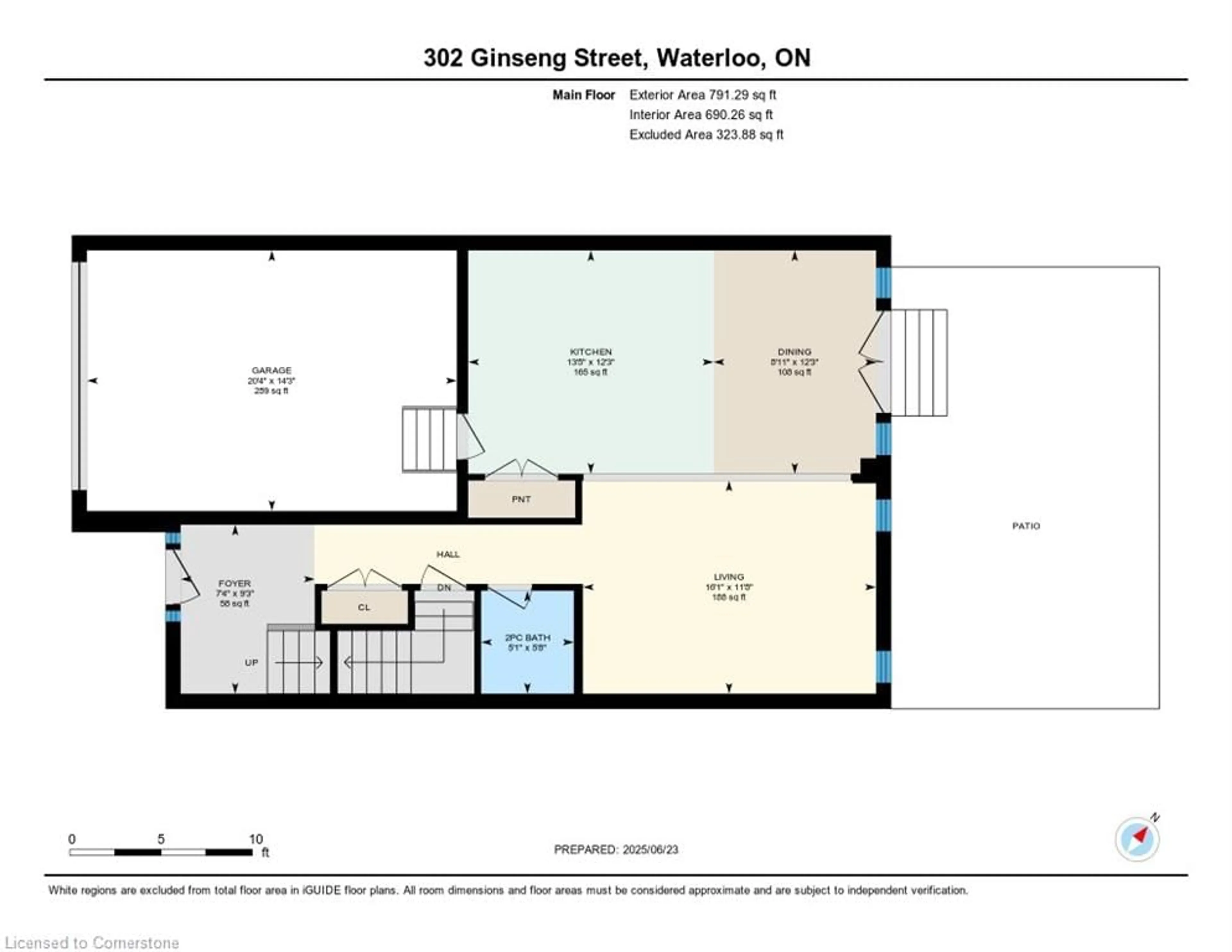 Floor plan for 302 Ginseng St, Waterloo Ontario N2V 0B3