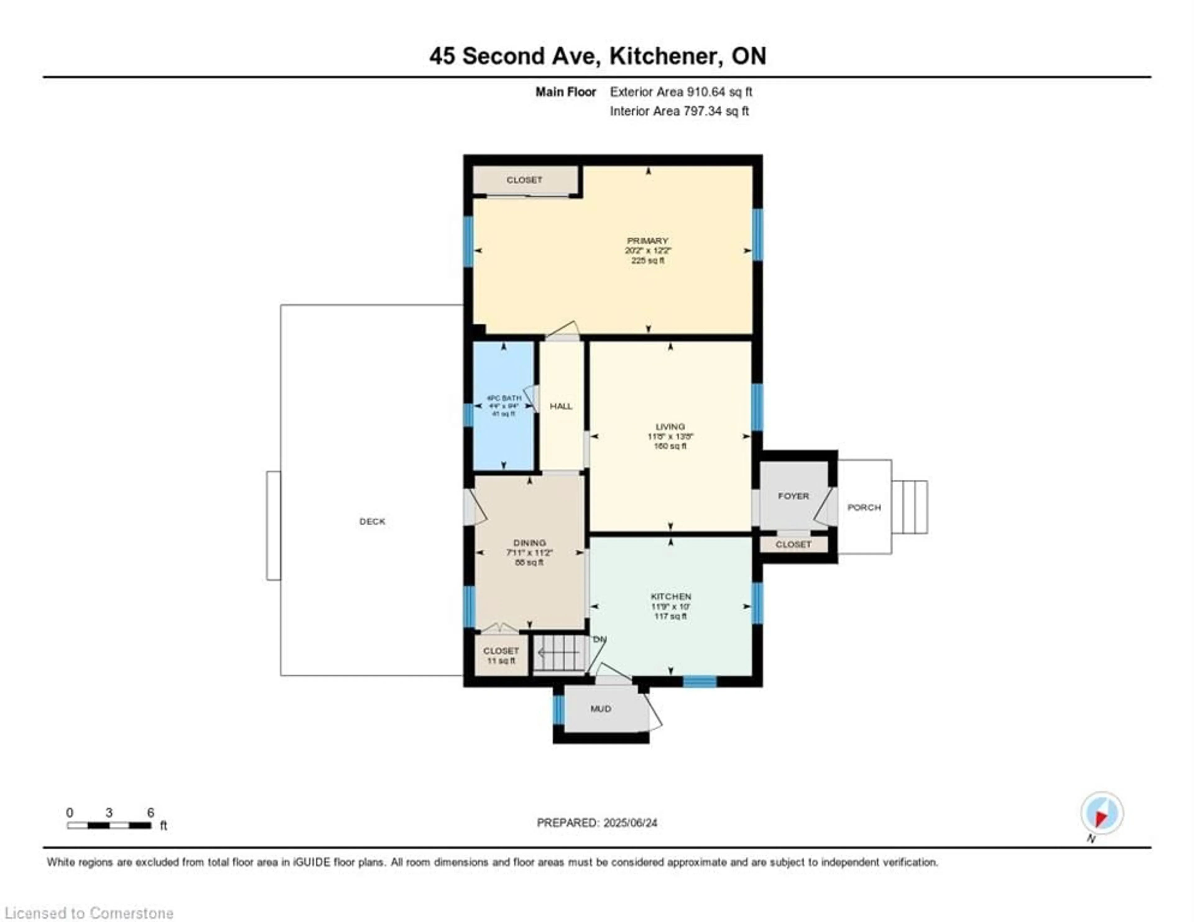Floor plan for 45 Second Ave, Kitchener Ontario N2C 1N4
