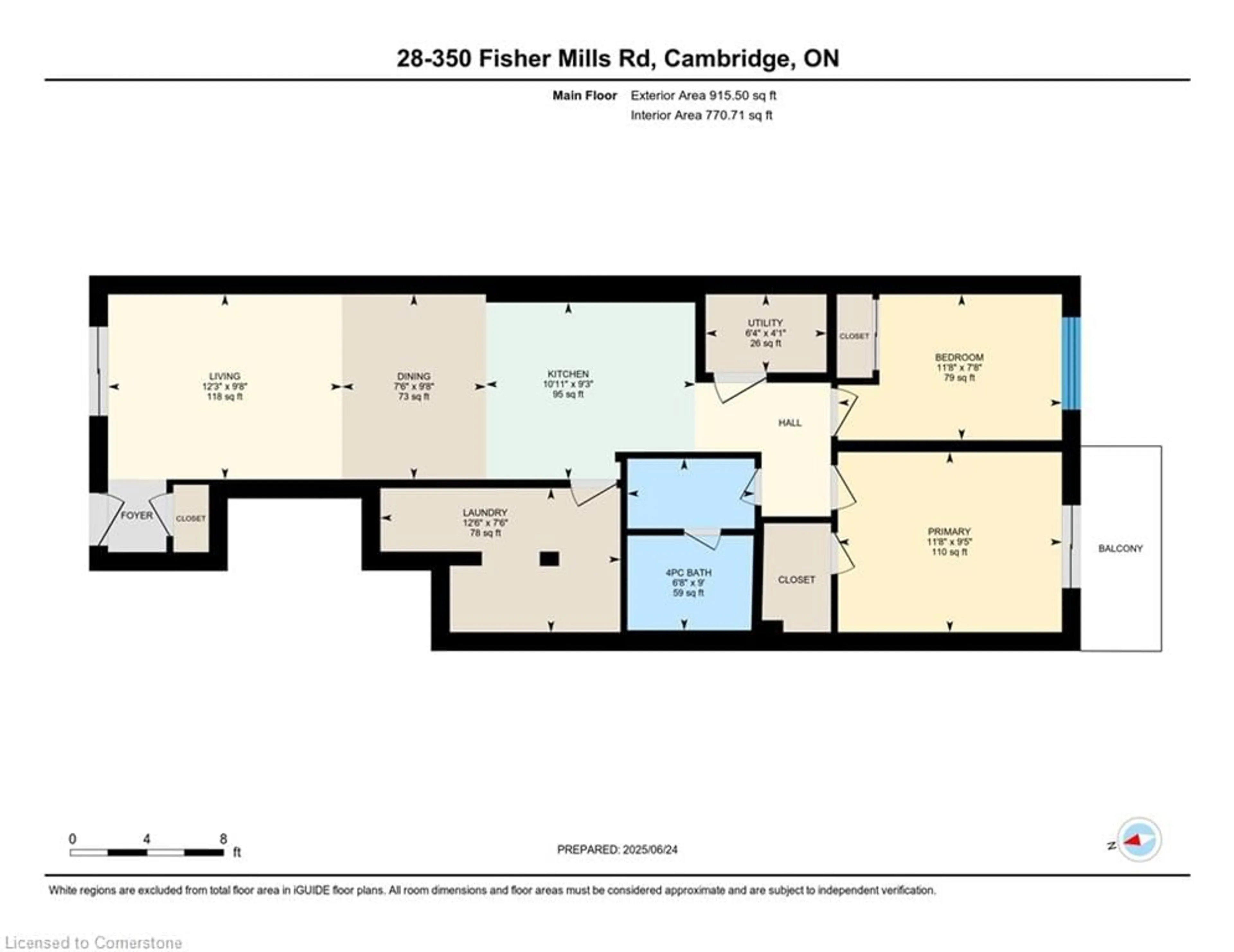 Floor plan for 350 Fisher Mills Rd #28, Cambridge Ontario N3C 4N5