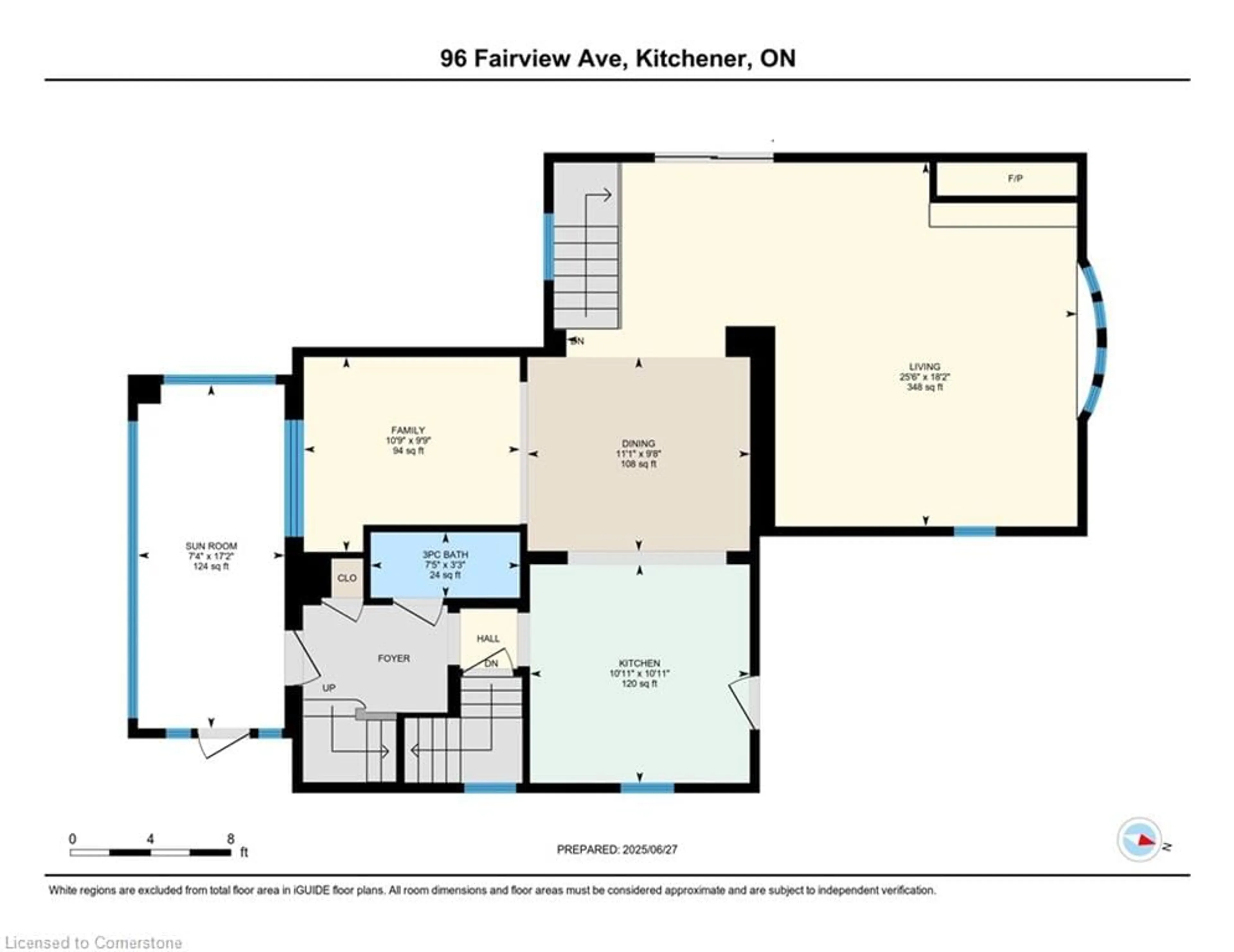 Floor plan for 96 Fairview Ave, Kitchener Ontario N2H 3G1