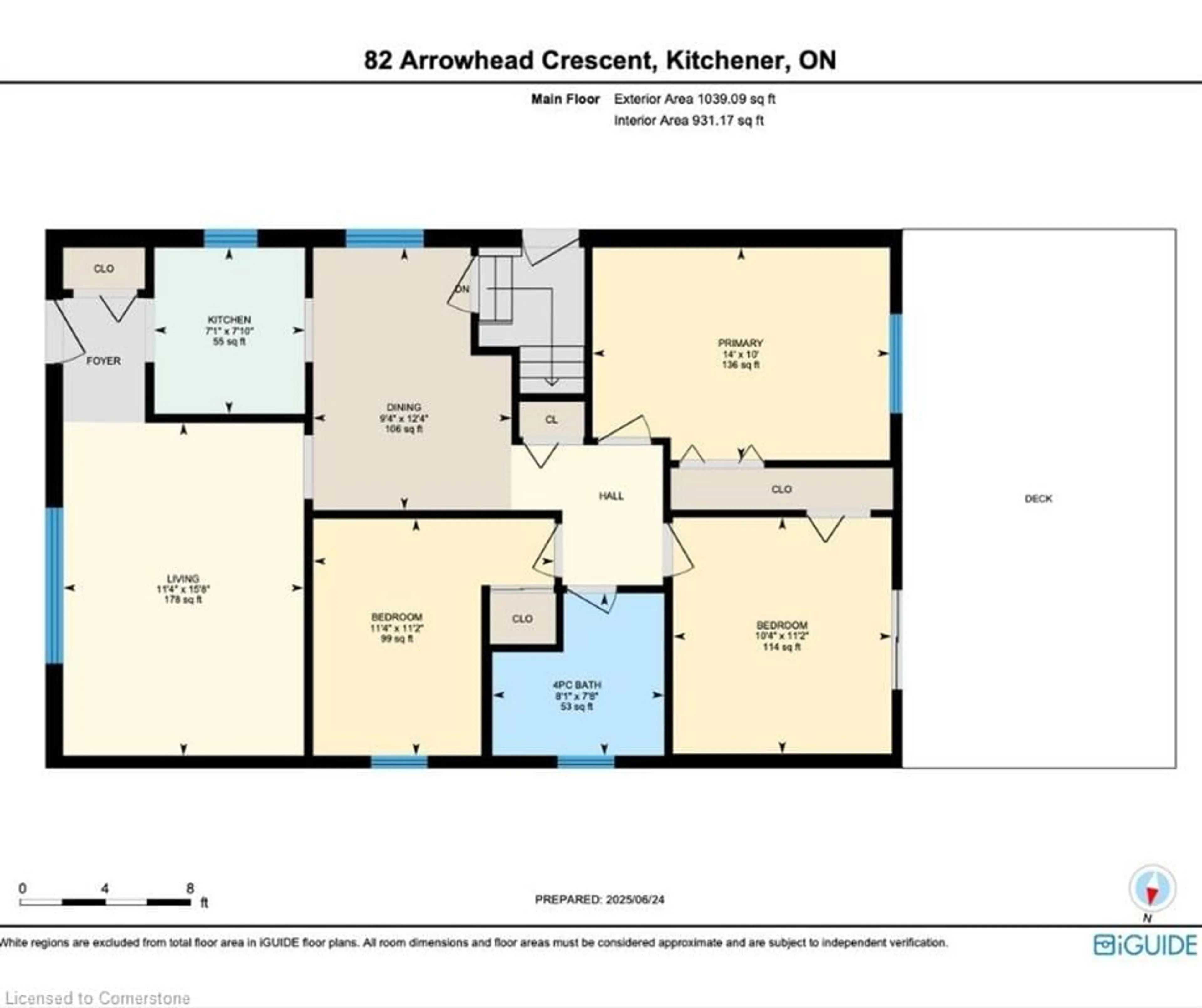 Floor plan for 82 Arrowhead Cres, Kitchener Ontario N2P 1B9