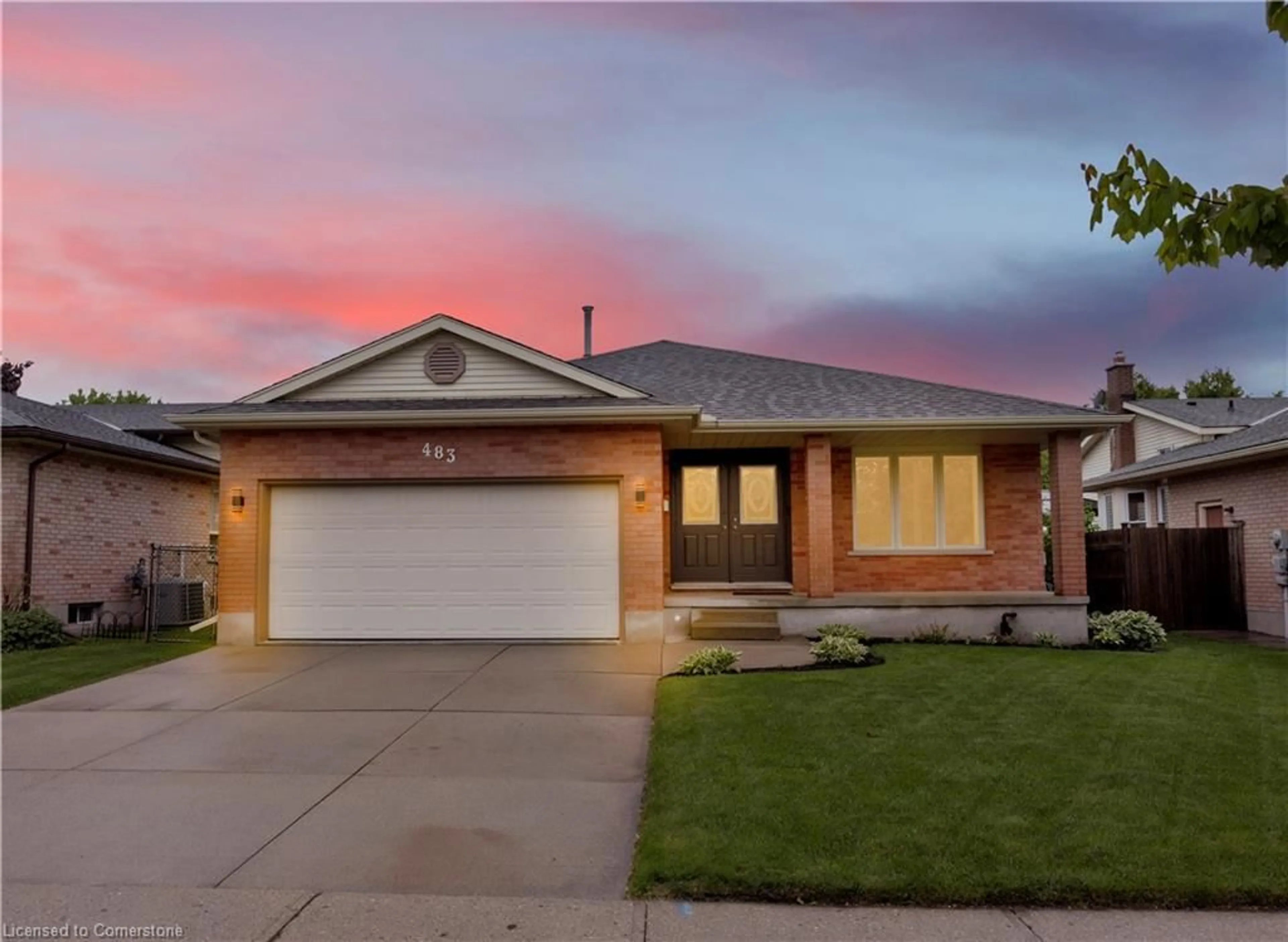 Home with brick exterior material, street for 483 Northlake Dr, Waterloo Ontario N2V 2A4