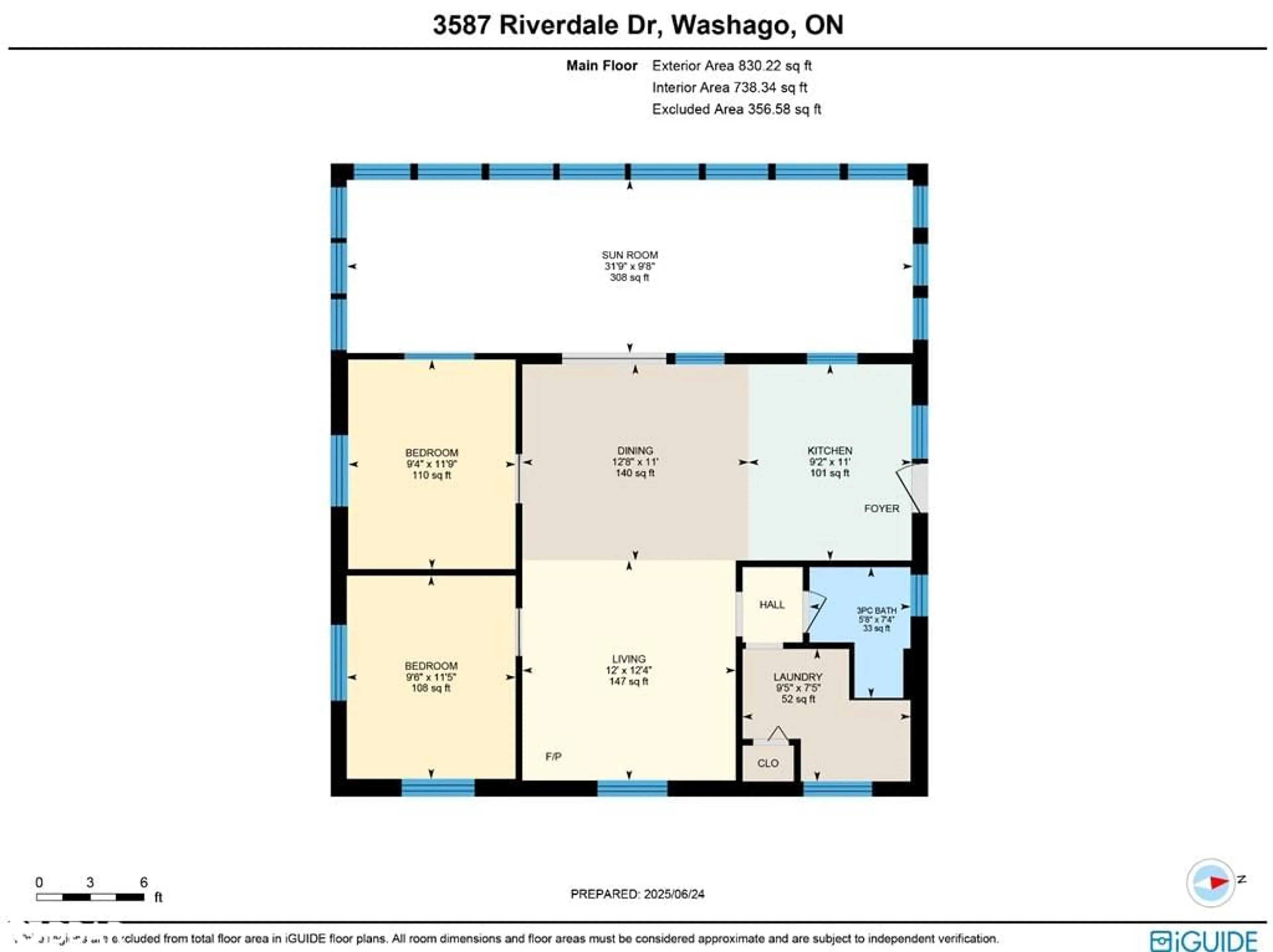 Floor plan for 3587 Riverdale Drive, Washago Ontario L0K 2B0