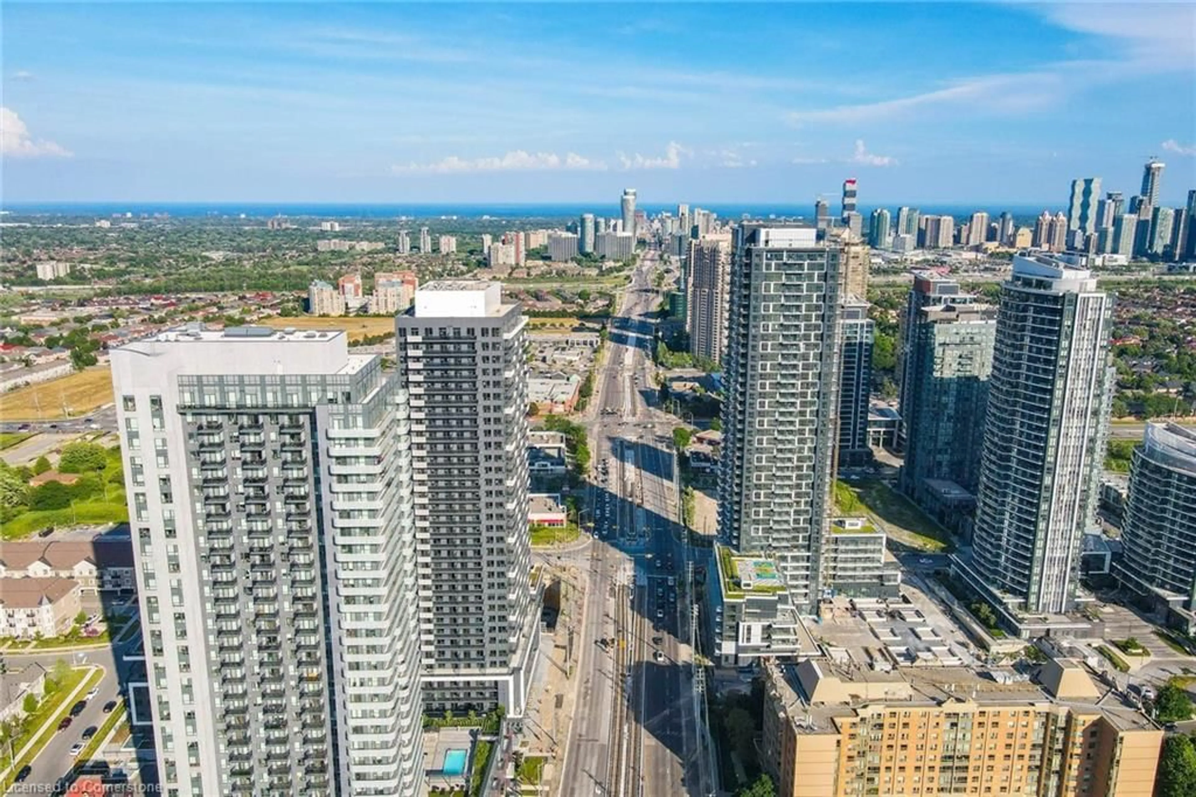 A pic from outside/outdoor area/front of a property/back of a property/a pic from drone, city buildings view from balcony for 8 Nahani Way Way #2921, Mississauga Ontario L4Z 0C6