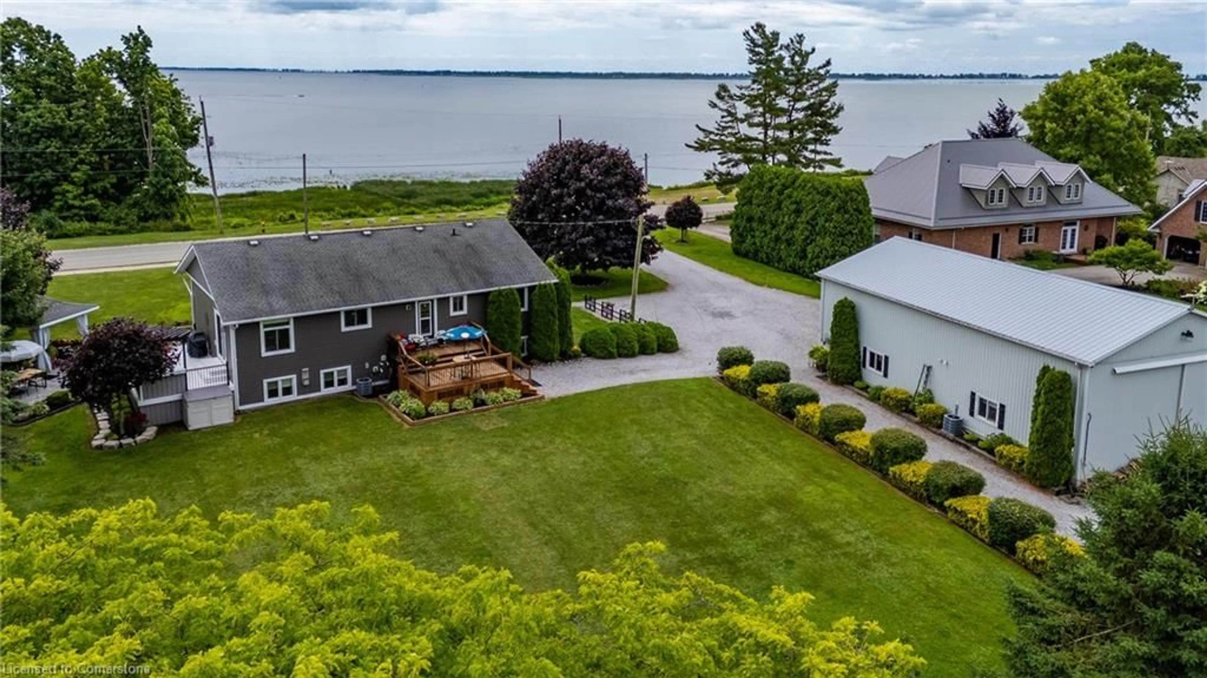 A pic from outside/outdoor area/front of a property/back of a property/a pic from drone, water/lake/river/ocean view for 83 Wolven St, Port Rowan Ontario N0E 1M0