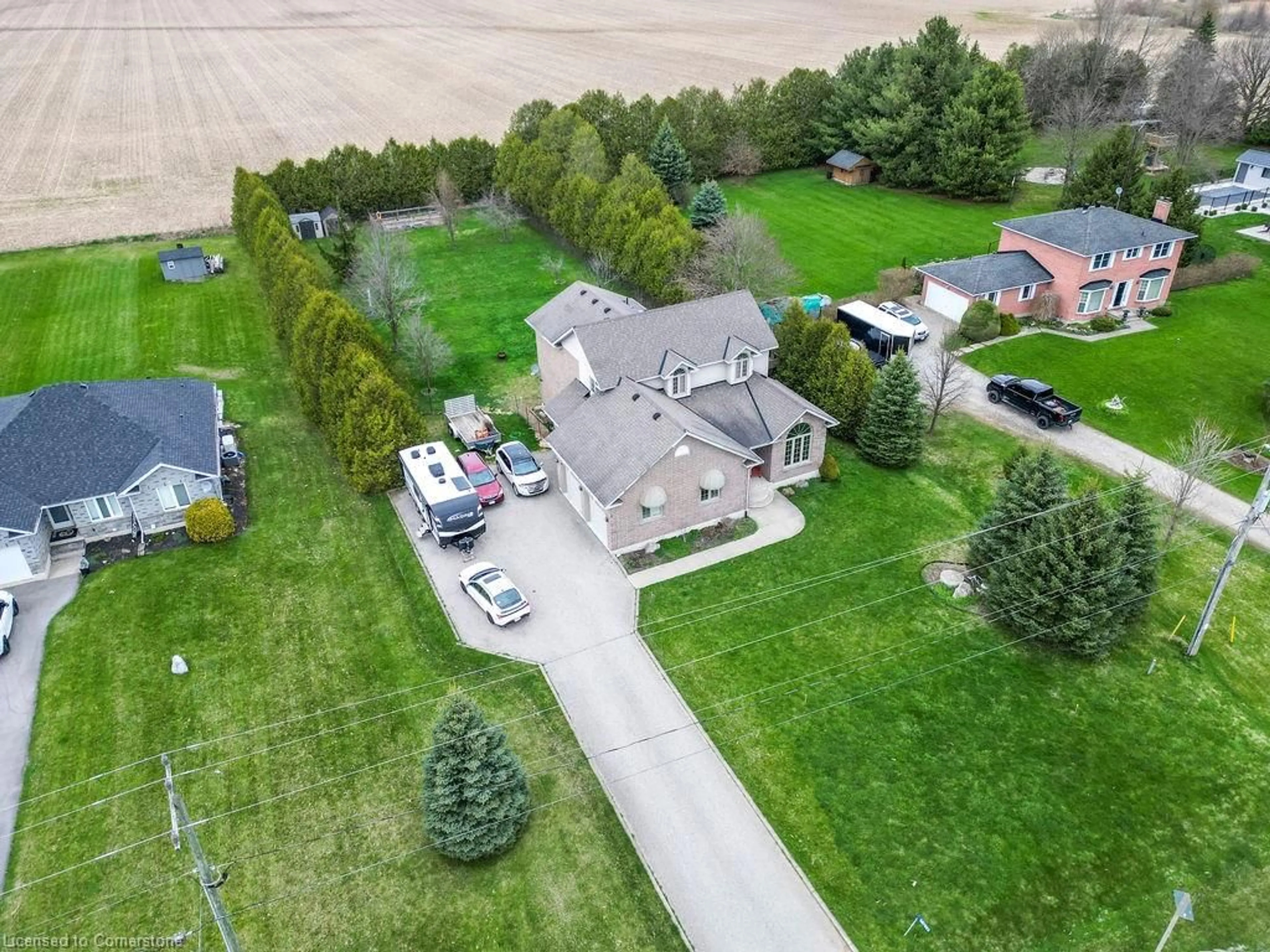 A pic from outside/outdoor area/front of a property/back of a property/a pic from drone, street for 687023 Highway 2, Princeton Ontario N0J 1V0