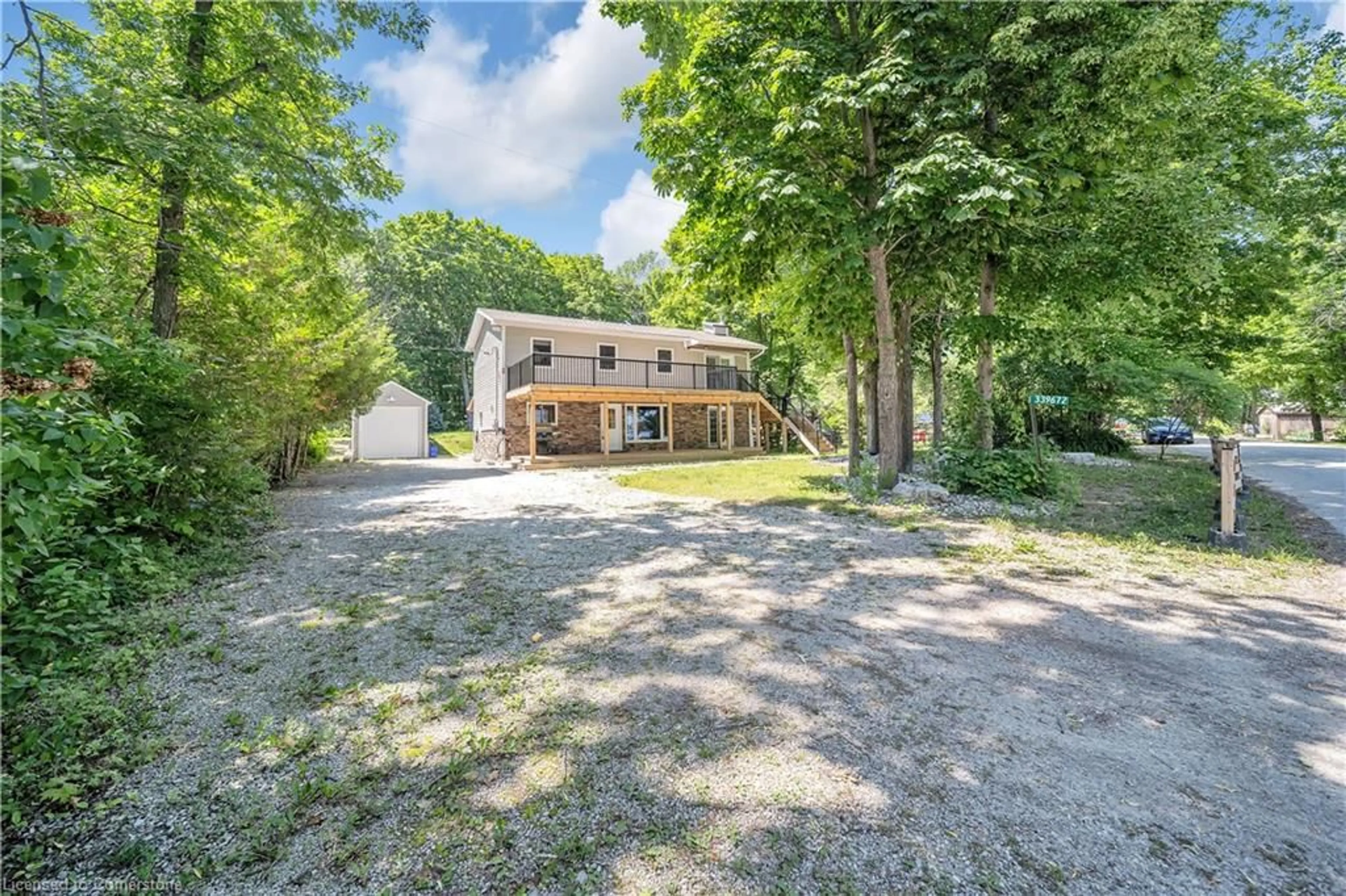 A pic from outside/outdoor area/front of a property/back of a property/a pic from drone, street for 339672 Presquile Rd, Kemble Ontario N0H 1S0