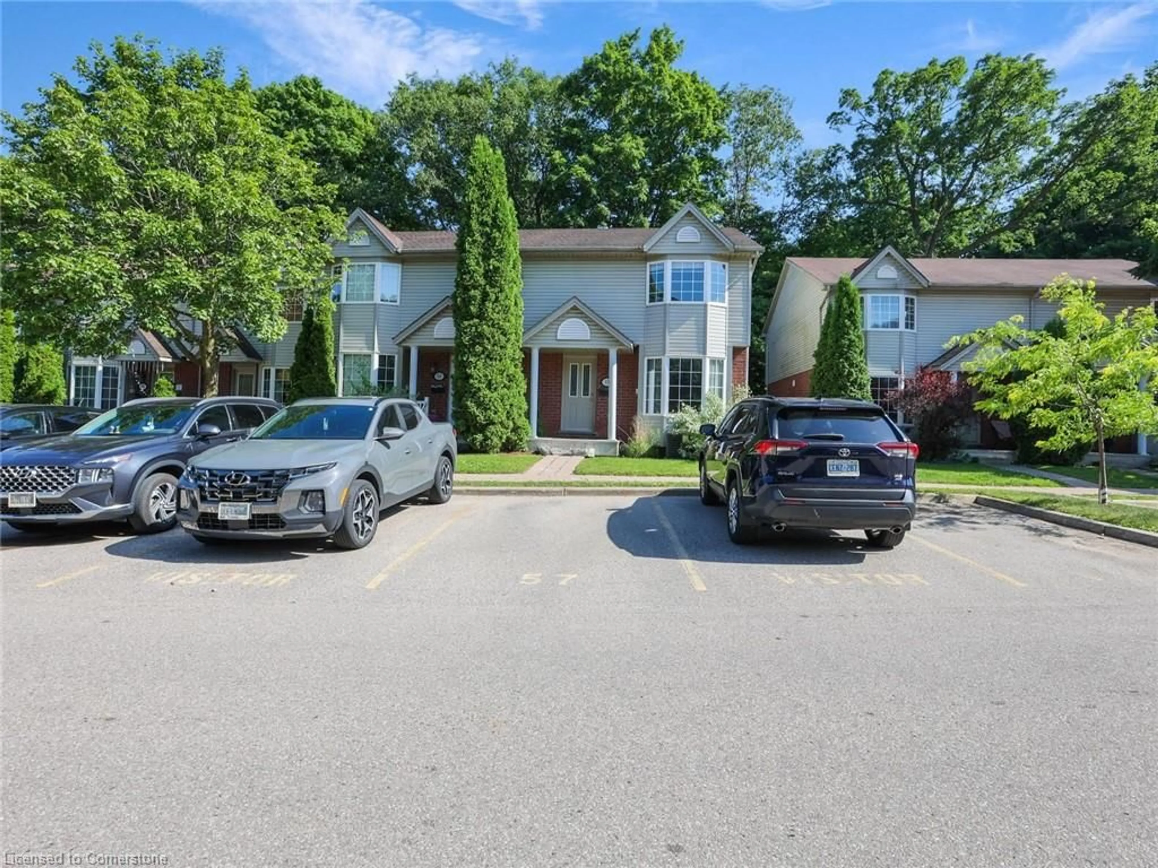 A pic from outside/outdoor area/front of a property/back of a property/a pic from drone, street for 235 Saginaw Pky #57, Cambridge Ontario N1T 1X4
