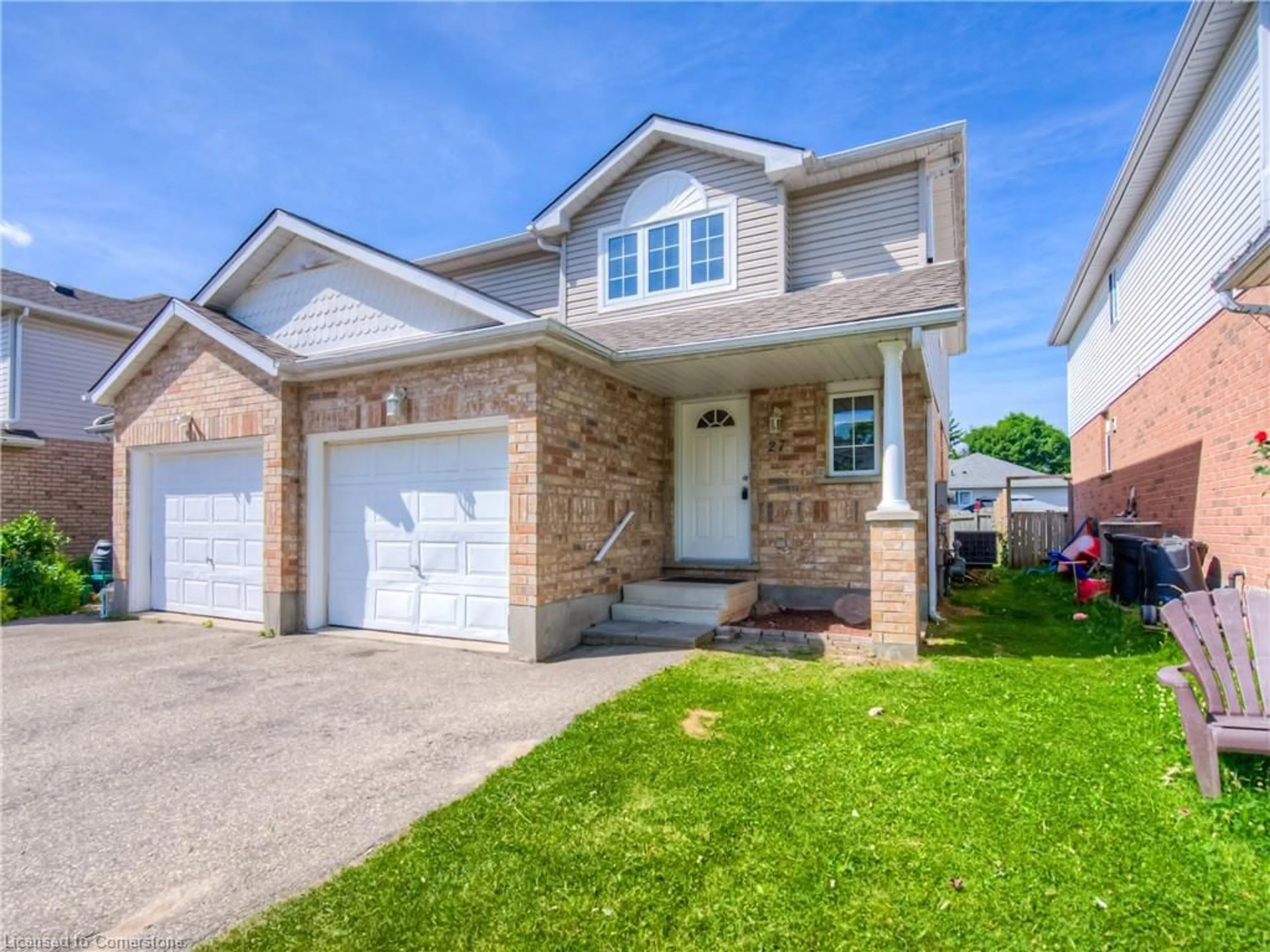 Home with vinyl exterior material, street for 27 Hackberry St, Kitchener Ontario N2E 3R9