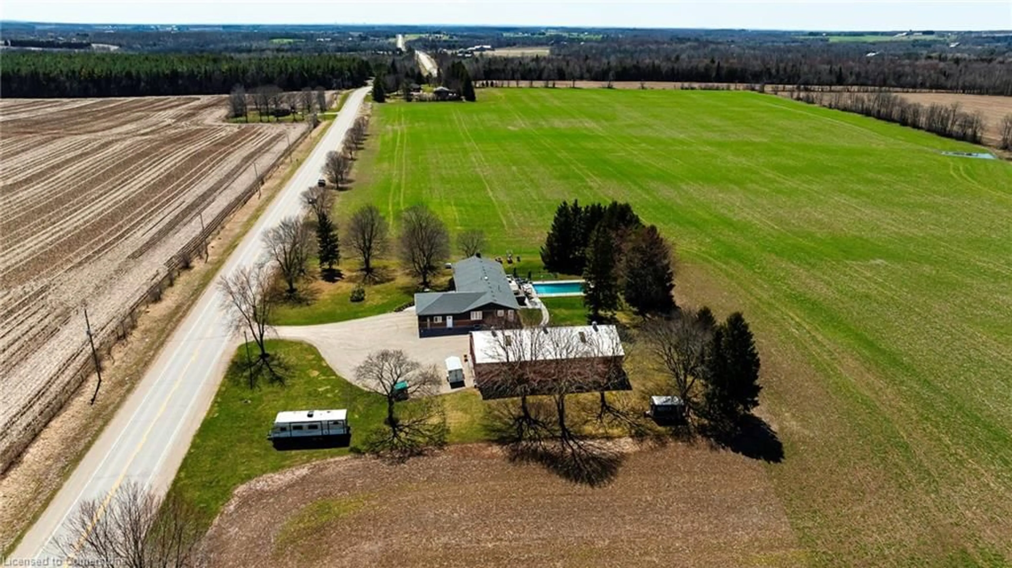 A pic from outside/outdoor area/front of a property/back of a property/a pic from drone, building for 8378 Wellington Road 22, Centre Wellington Ontario N0B 2K0