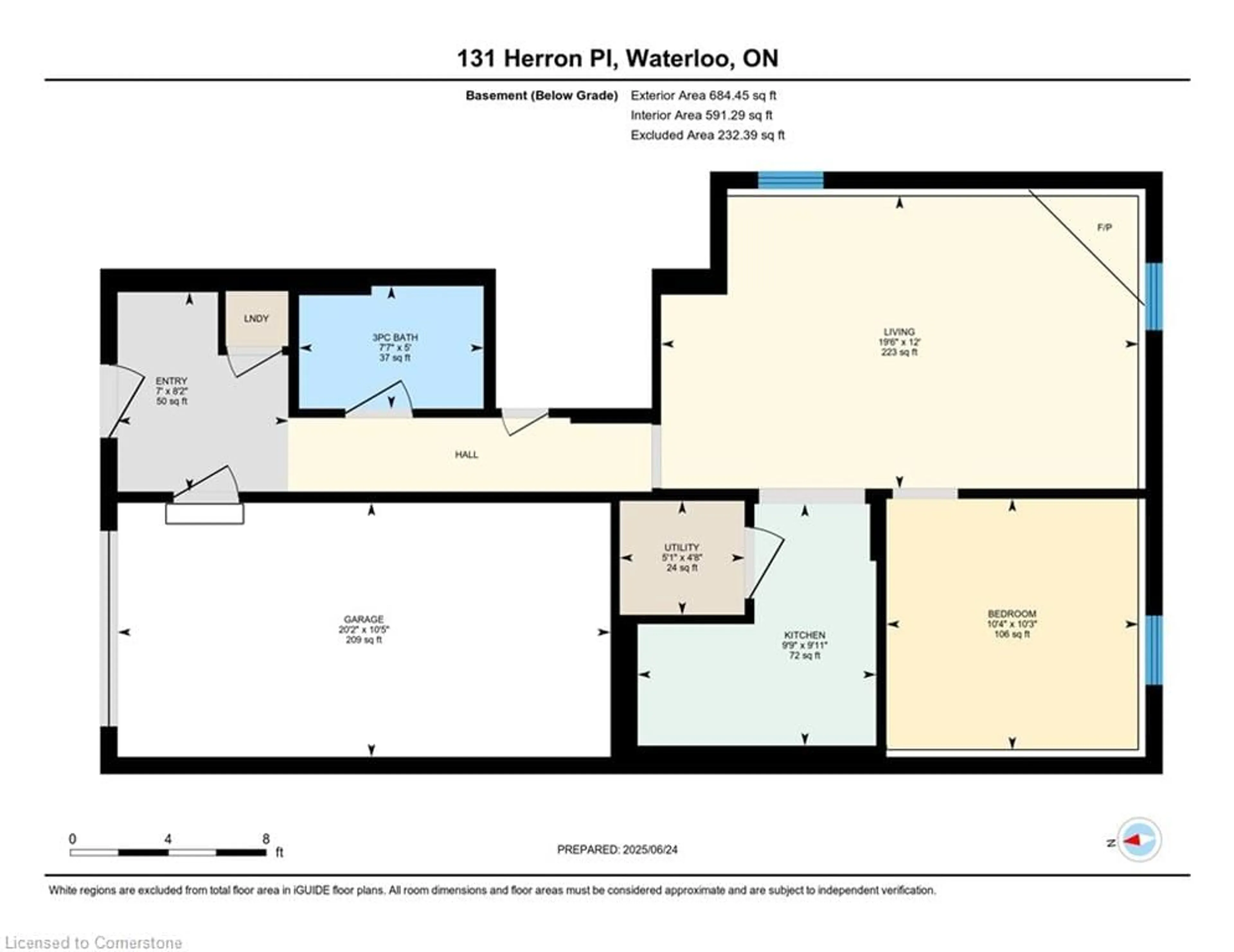 Floor plan for 131 Herron Pl, Waterloo Ontario N2T 1H2