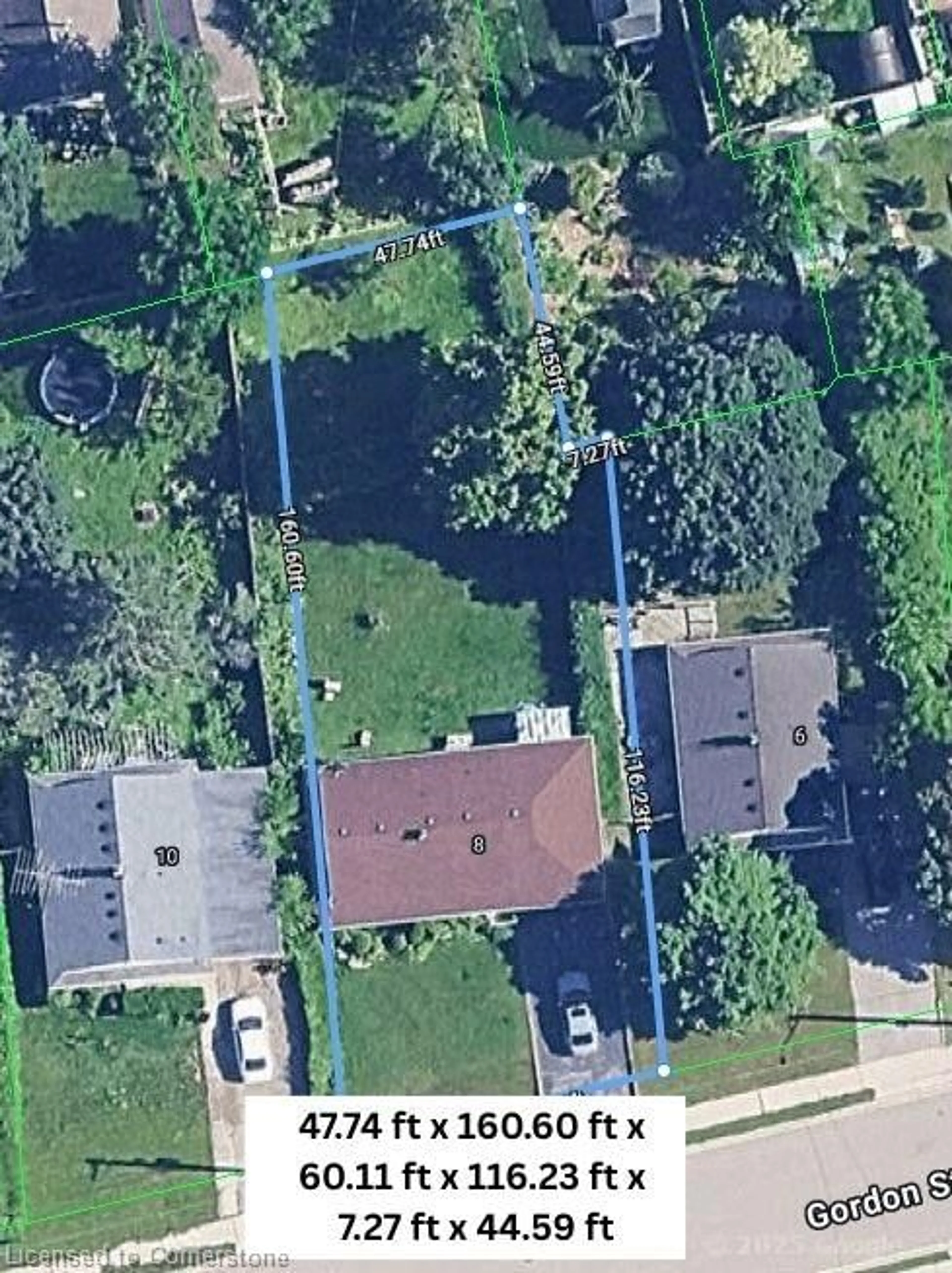 A pic from outside/outdoor area/front of a property/back of a property/a pic from drone, street for 8 Gordon St, Cambridge Ontario N1S 2G4