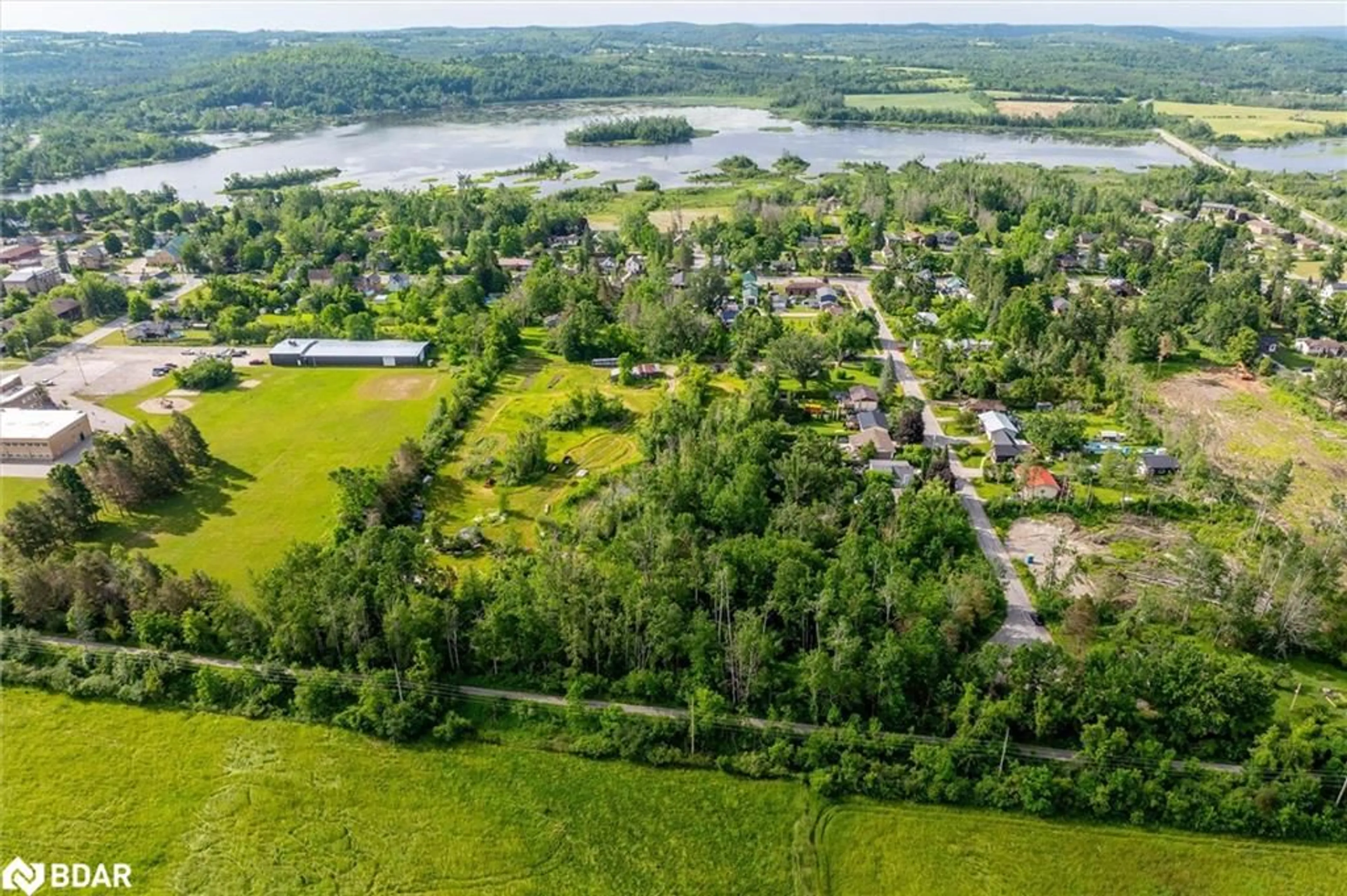 A pic from outside/outdoor area/front of a property/back of a property/a pic from drone, water/lake/river/ocean view for N/A Alma St, Omemee Ontario K0L 2W0