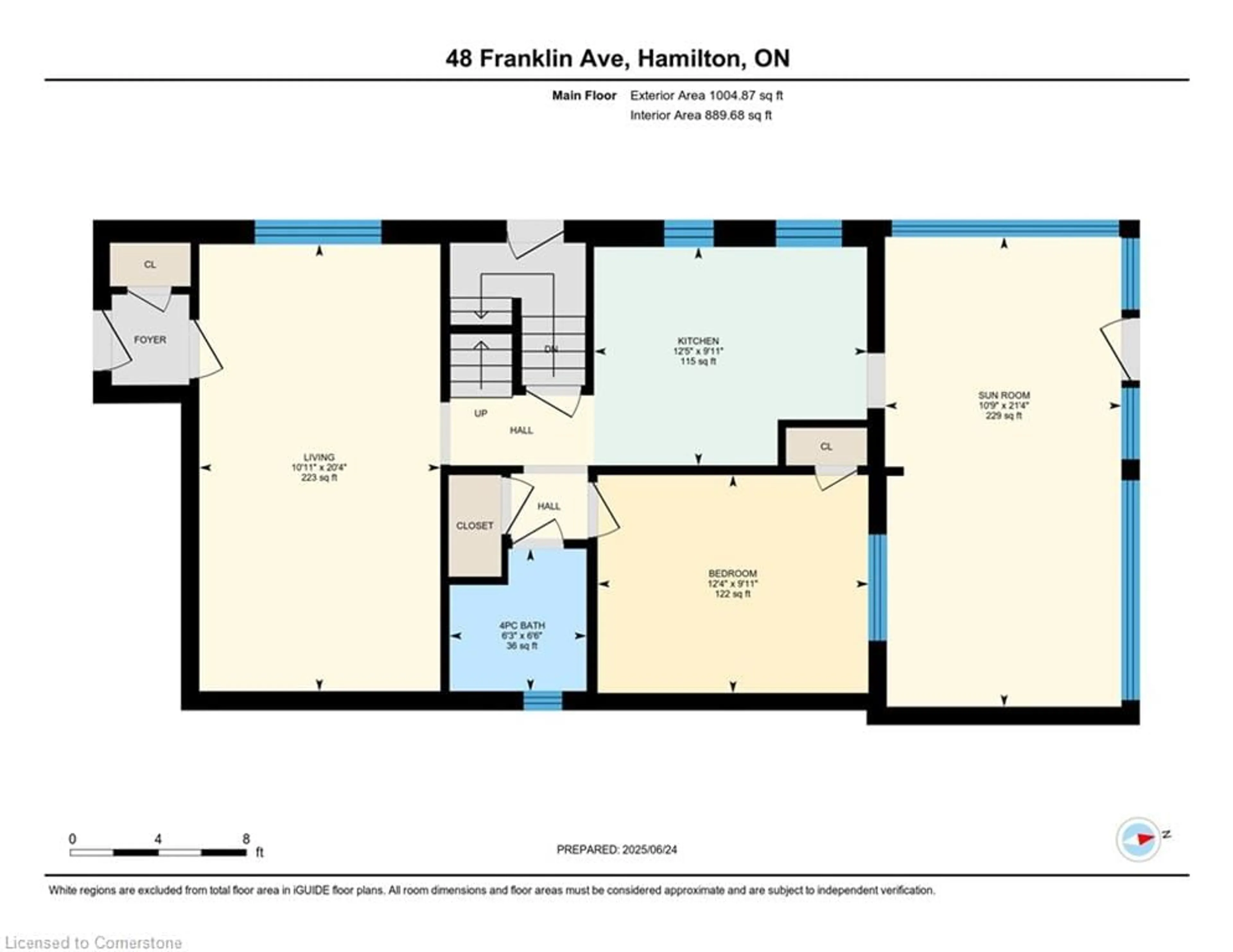 Floor plan for 48 Franklin Ave, Hamilton Ontario L8S 3R4