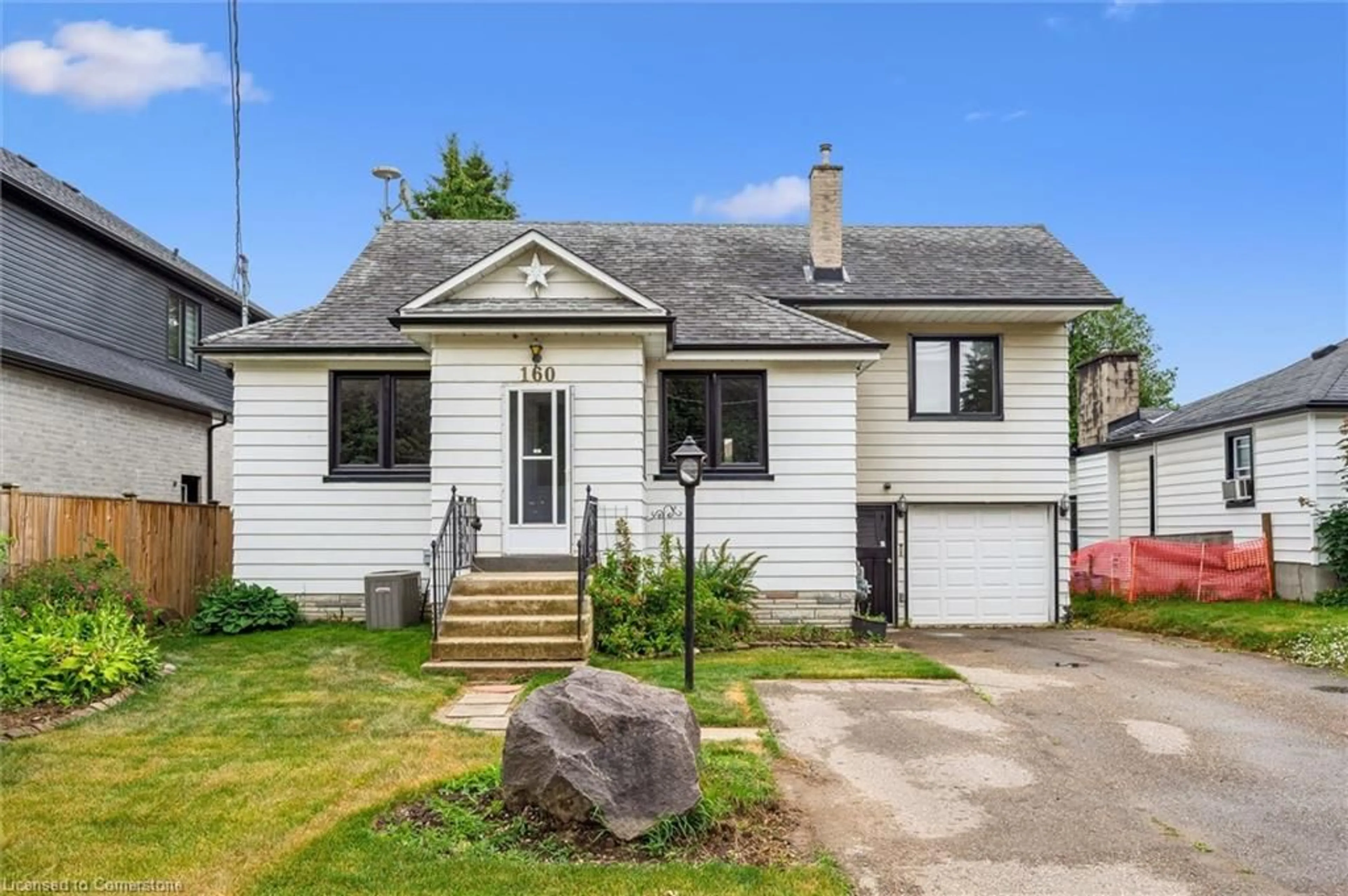 Home with vinyl exterior material, street for 160 Forfar St, Fergus Ontario N1M 1B2