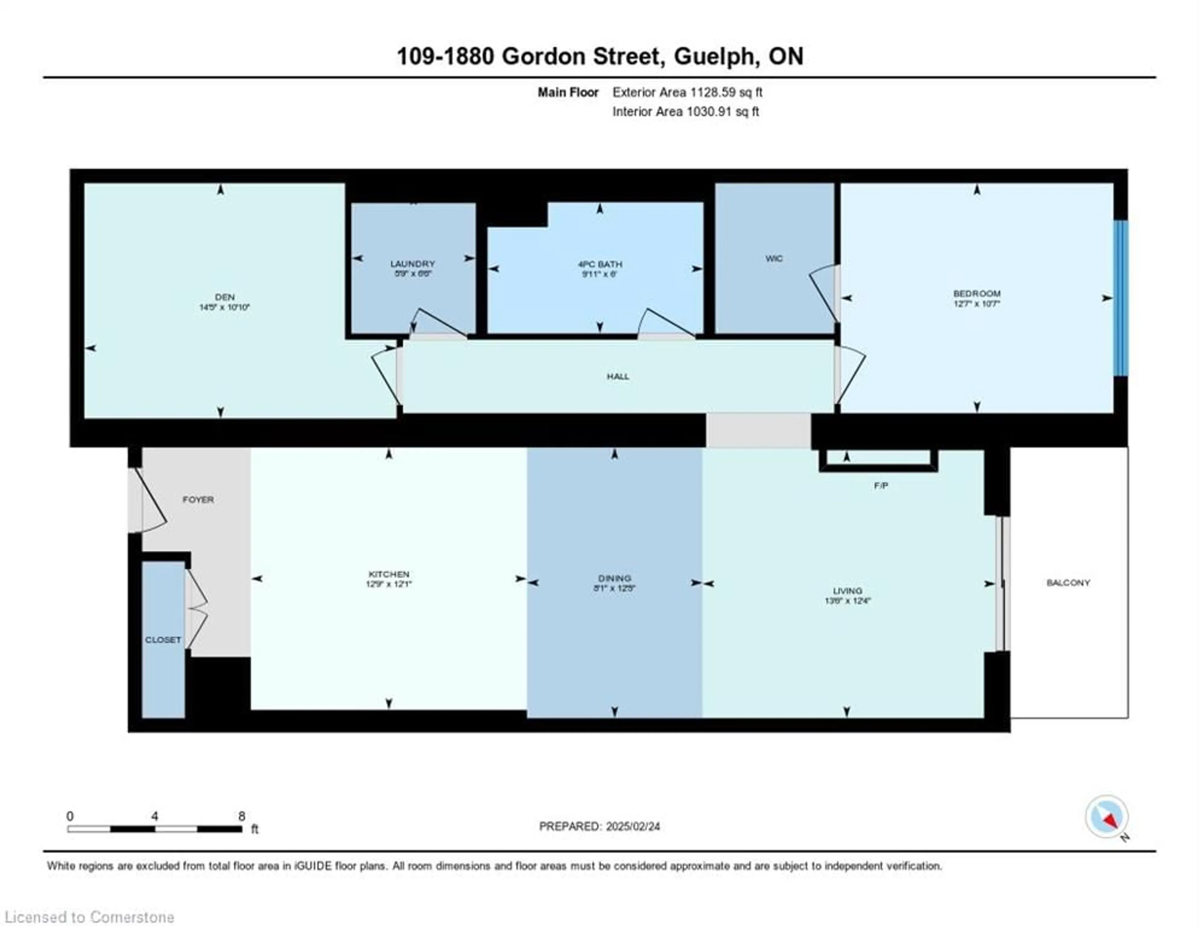 Floor plan for 1880 Gordon St #109, Guelph Ontario N1L 0P5
