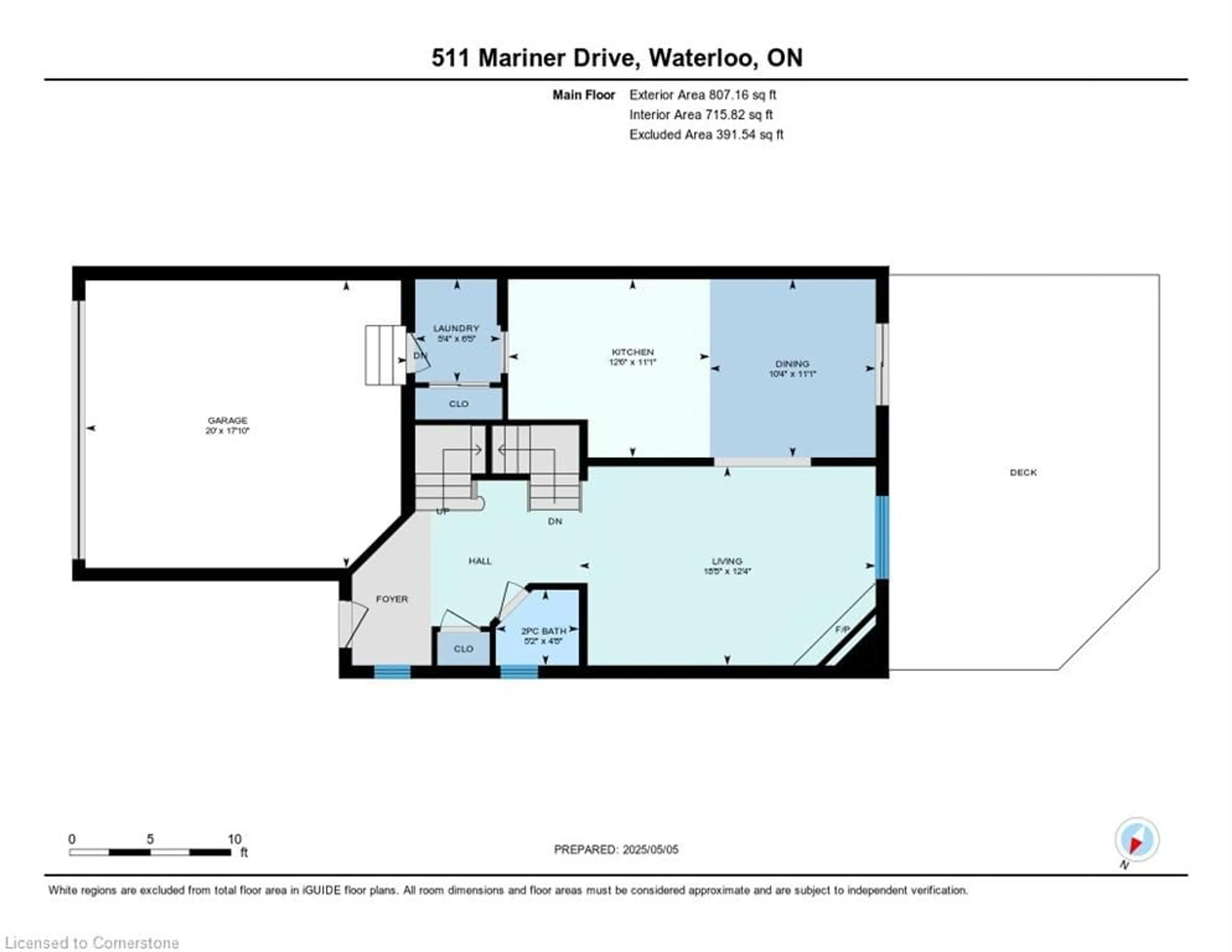Floor plan for 511 Mariner Dr, Waterloo Ontario N2K 4N7
