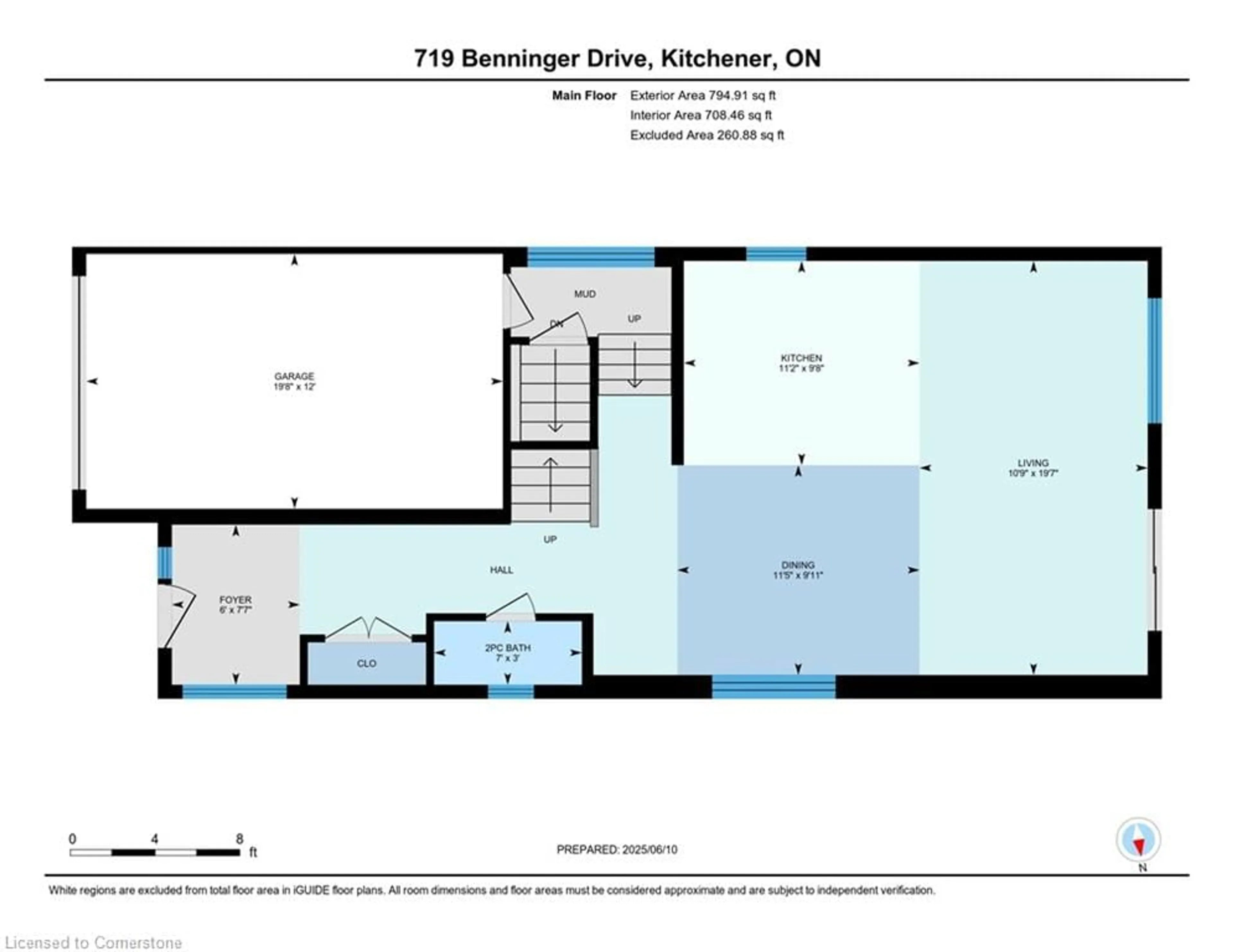Floor plan for 719 Benninger Dr, Kitchener Ontario N2E 0J2